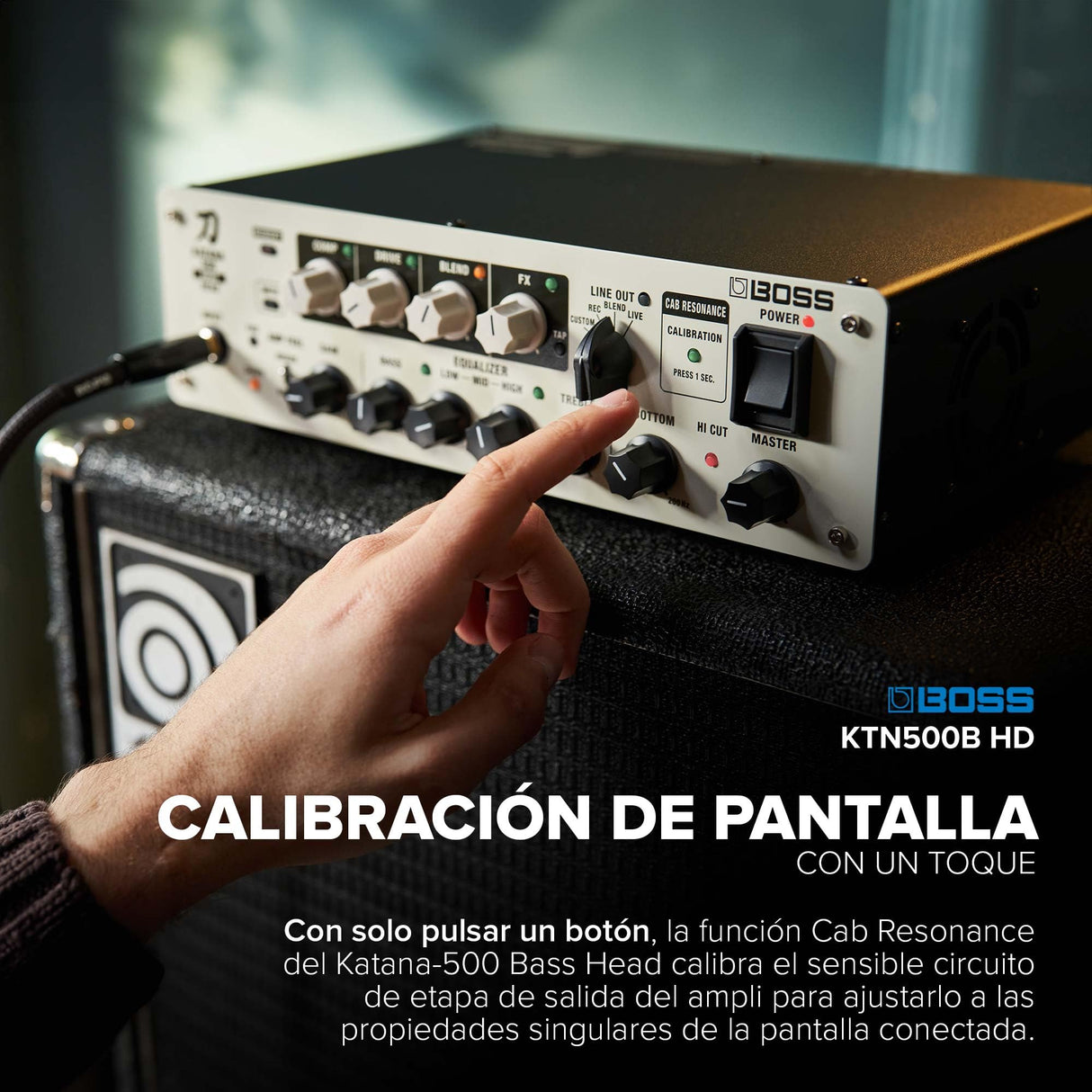 BOSS Katana-500 Bass Head | Cabezal de Amplificador de bajo Compacto de 500 vatios con Herramientas de Sonido Profesionales | Innovadora calibración de Pantalla