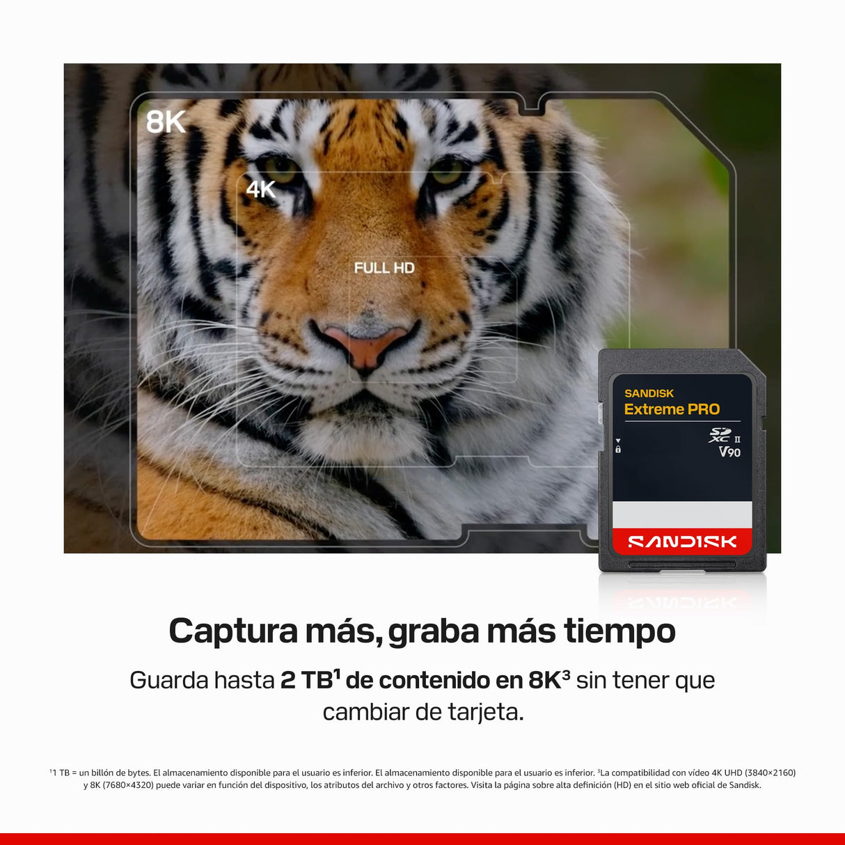 SANDISK Extreme Pro SD UHS-II V90 Tarjeta 1 TB (velocidades de Lectura de hasta 310 MB/s, Velocidades de Escritura de hasta 305 MB/s, Funciona con cámaras réflex y sin Espejo)