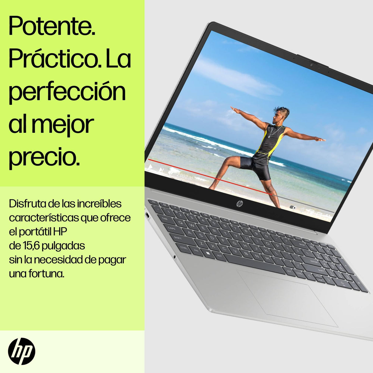 HP 15-fd0375ns - Ordenador portátil de 15.6" FHD (i3-N305, 8GB RAM, 512GB SSD, Intel UHD Graphics, Windows 11) Plata - Teclado QWERTY Español