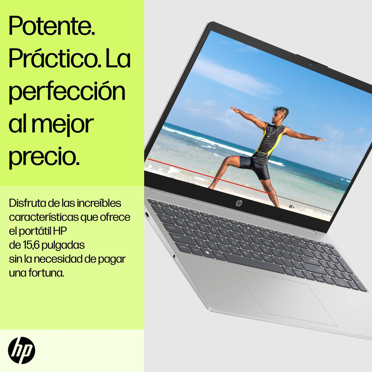 HP 15-fd2012ns - Ordenador portátil de 15.6" FHD (Intel Ultra 7-255U, 32GB RAM, 1TB SSD, Intel Iris Xe Graphics, Sin Sistema operativo) Plata y Azul - Teclado QWERTY Español