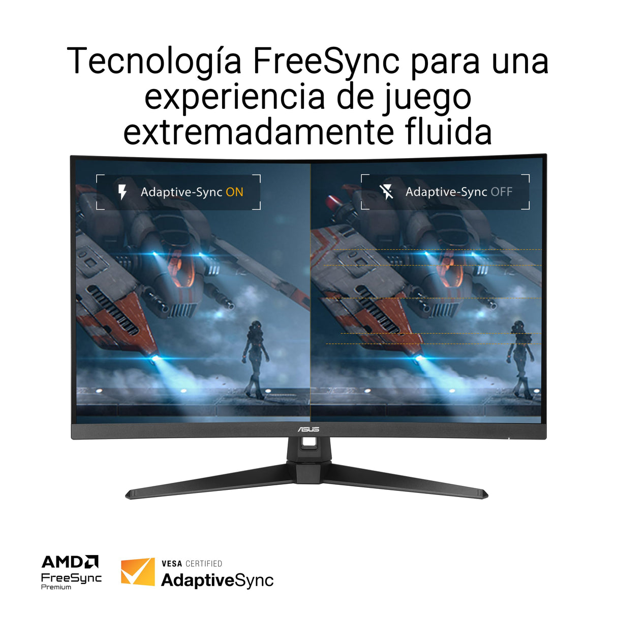 ASUS TUF Gaming VG32VQM5B - Monitor de 31,5", Full HD, Curvo, 250 Hz (OC), ELMB Sync, FreeSync Premium, Tiempo de Respuesta de 0,5 ms, 120% sRGB, DisplayWidget Center