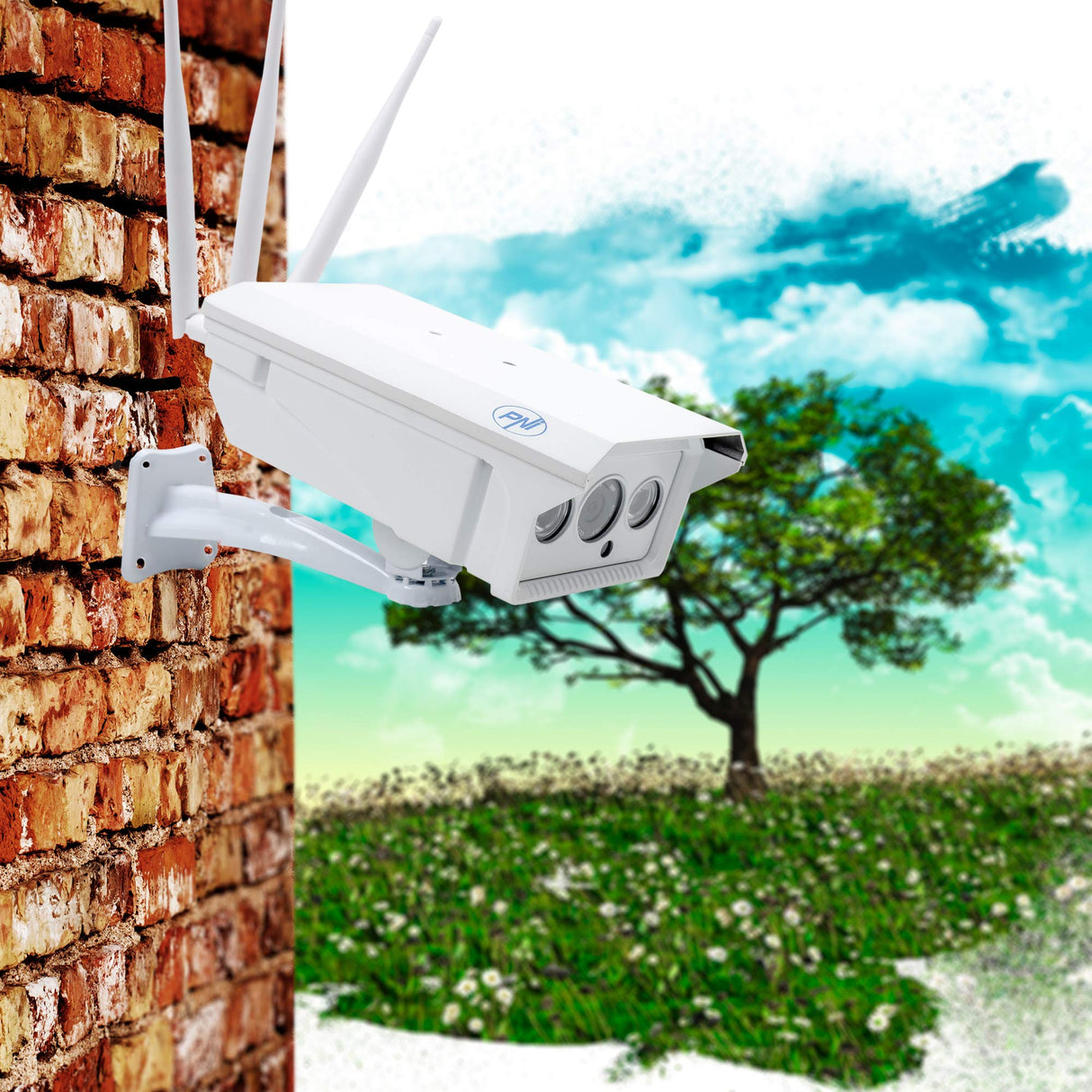 Cámara de videovigilancia PNI IP30 Live 1.3MP gsm 4G SIM Ranura para Uso en Interiores y Exteriores
