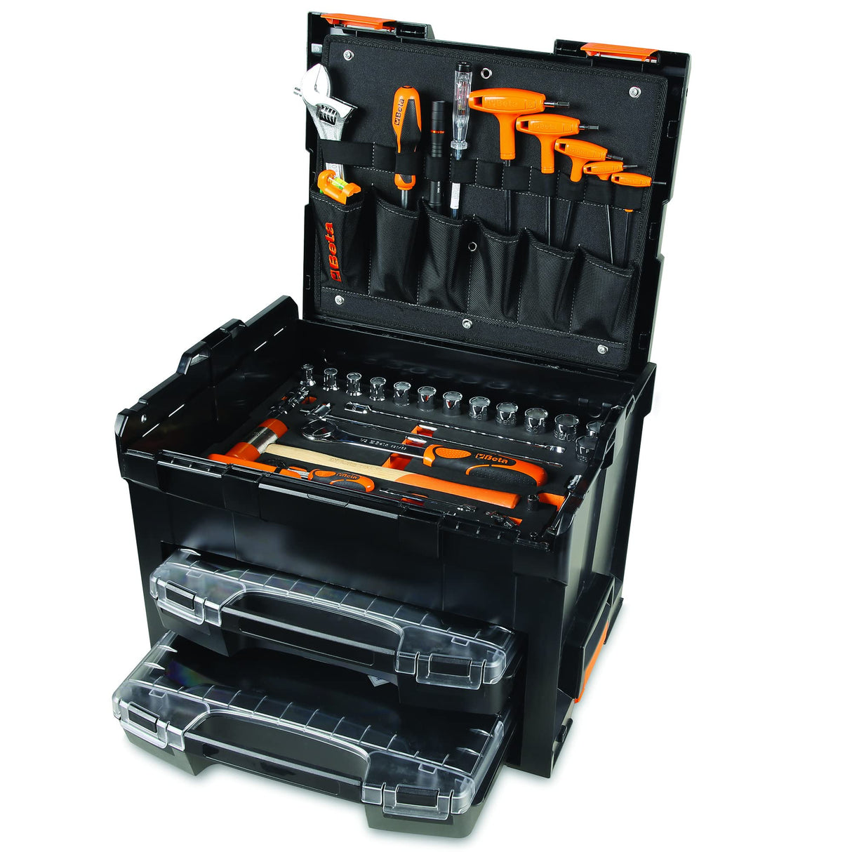 Beta - 5990V3 Surtido de 116 herramientas para maletín de herramientas COMBO C99V3/2C con bandeja suave de EVA, kit compatible con la maleta de herramientas COMBO C99V3/2C no incluida, 059900003