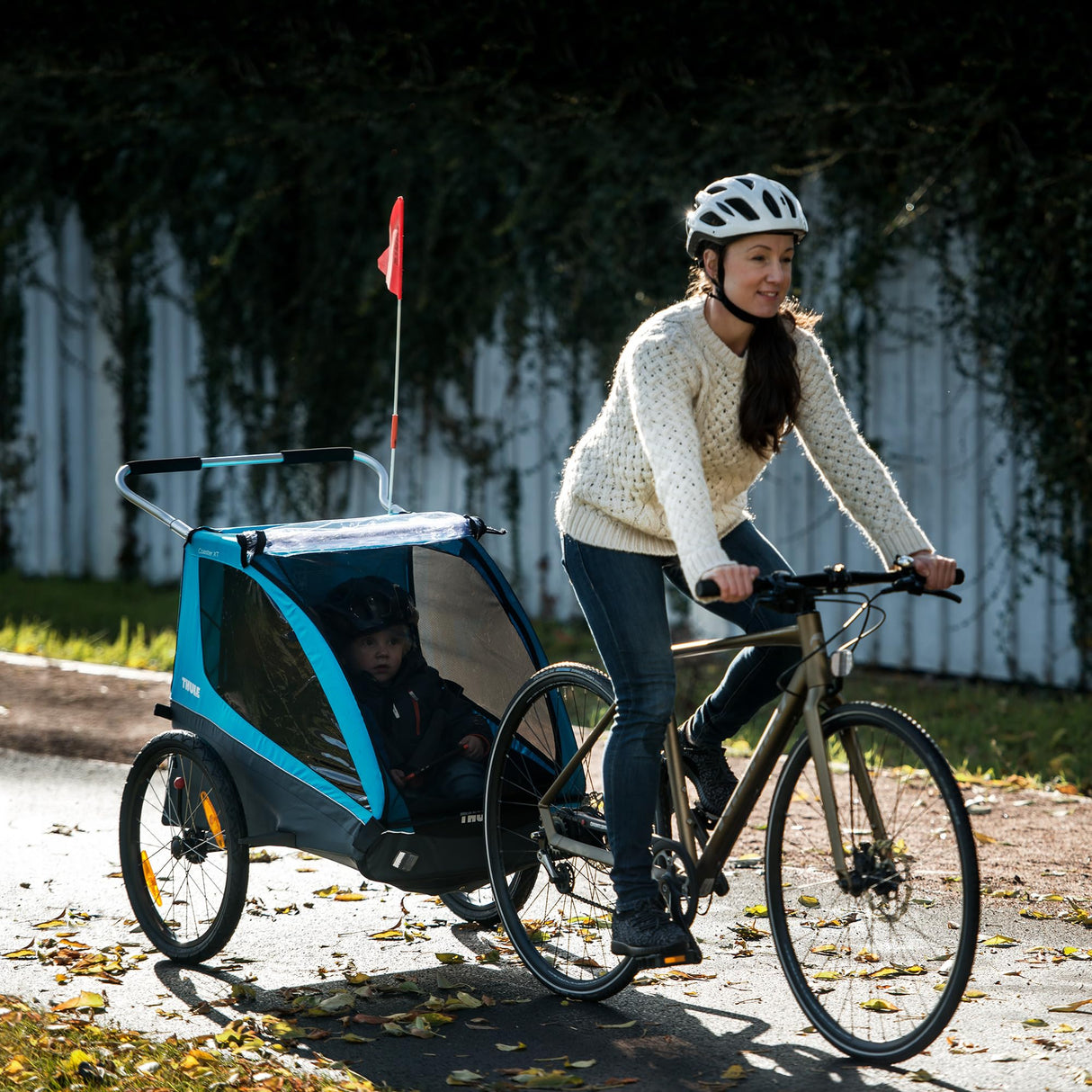 Thule, Coaster XT, Remolque De 2 Plazas para Bicicletas, Verde, U, Admirador Unisex