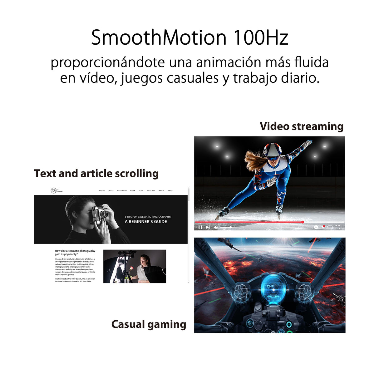 ASUS VA24DQFR Monitor Gaming Eye Care de 23.8 Pulgadas, IPS, Full HD, sin Marcos, 100 Hz, sincronización adaptativa, 1 ms MPRT, HDMI, DisplayPort, VGA, Baja luz Azul, antiparpadeo, Montaje en Pared