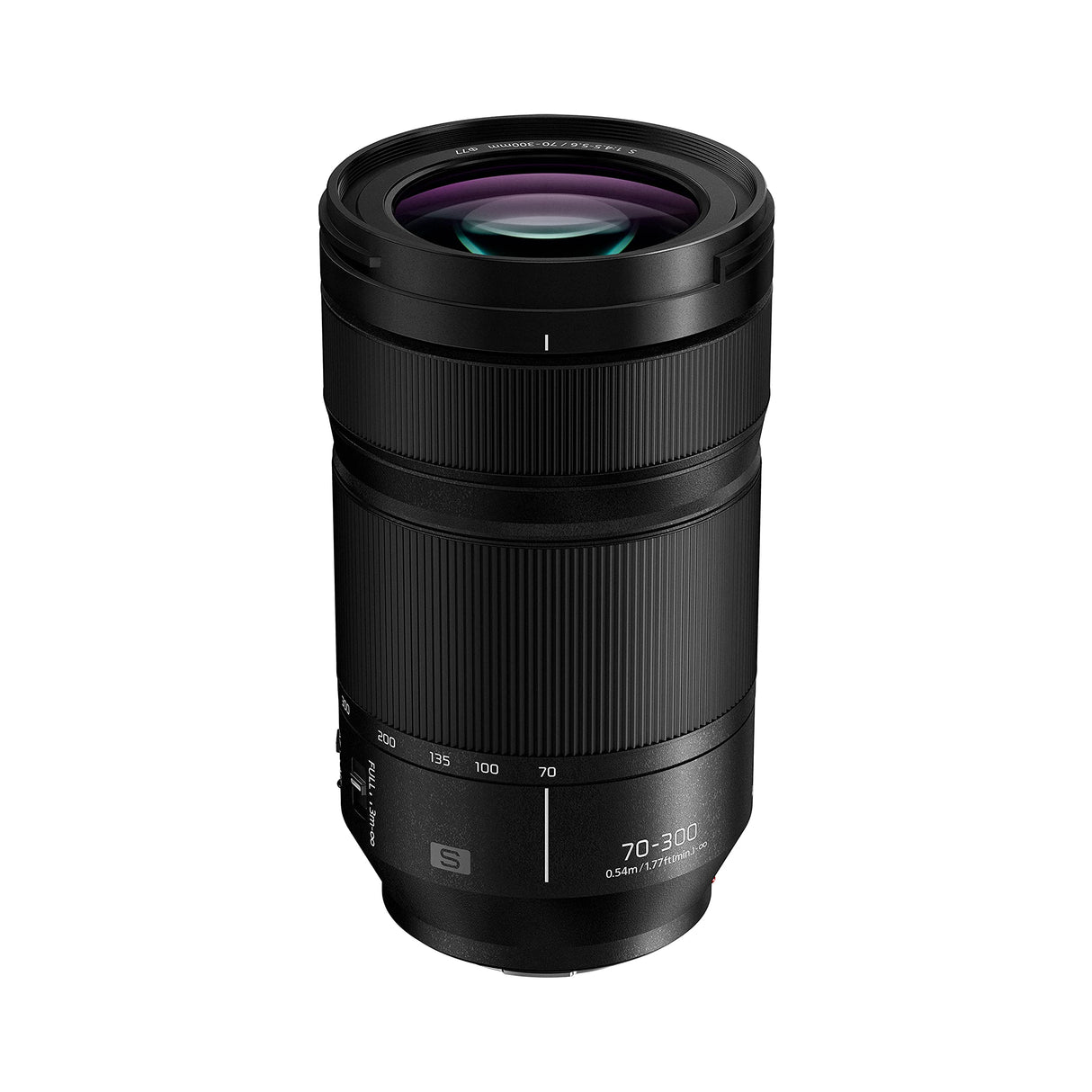 Panasonic S-R70300E Teleobjetivo Compacto con Zoom para cámaras de Montura M4/3 (Focal 70-300 mm, Estabilizador Óptico O.I.S, Lumix S, F4.5-5.6 Macro, Resistente Polvo, Agua, Congelación) Negro