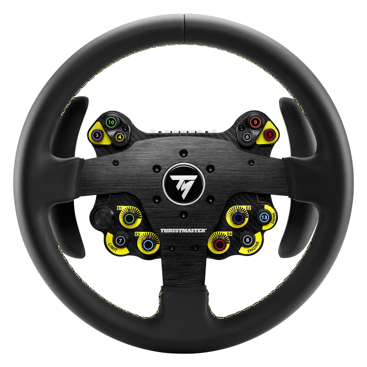 Thrustmaster EVO Racing 32R Leather, Aro de Volante Redondo Forrado en Cuero y Buje Desmontable, para PC y Consolas