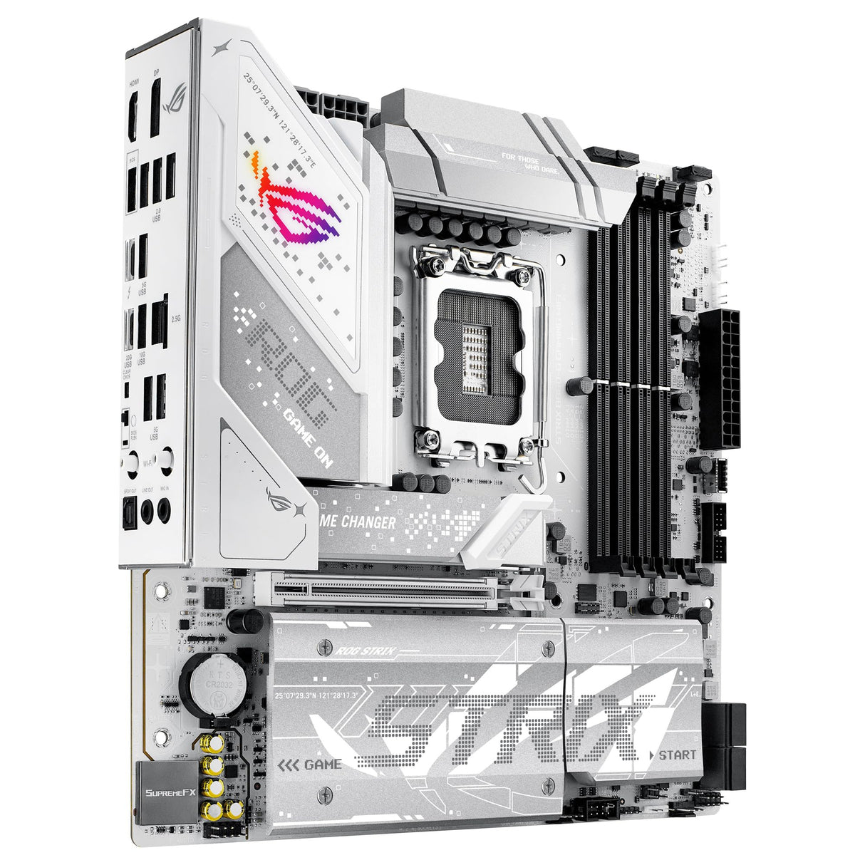 ASUS ROG Strix B860-G Gaming WiFi, Placa Base mATX, preparada para PC con IA Avanzada, 14+1+2+1 etapas de Potencia, Ranuras DDR5, PCIe 5.0, Cuatro Ranuras M.2, WiFi 7, AI Networking II, Aura Sync RGB