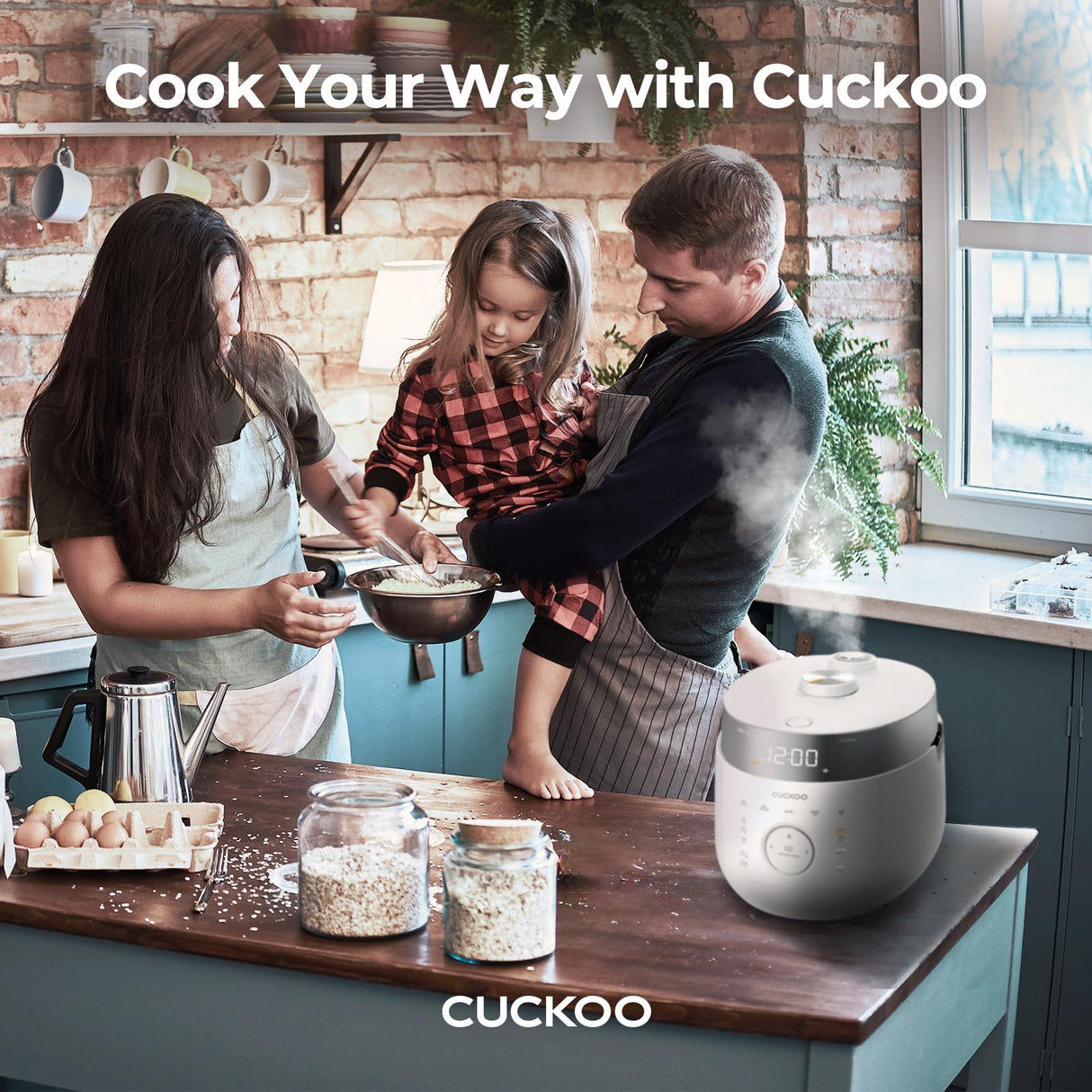 CUCKOO Arrocera y vaporizador con 16 programas, inducción, modo sin presión, función de cocción abierta, temporizador, olla interior de acero inoxidable antiadherente (hasta 10 personas), función de