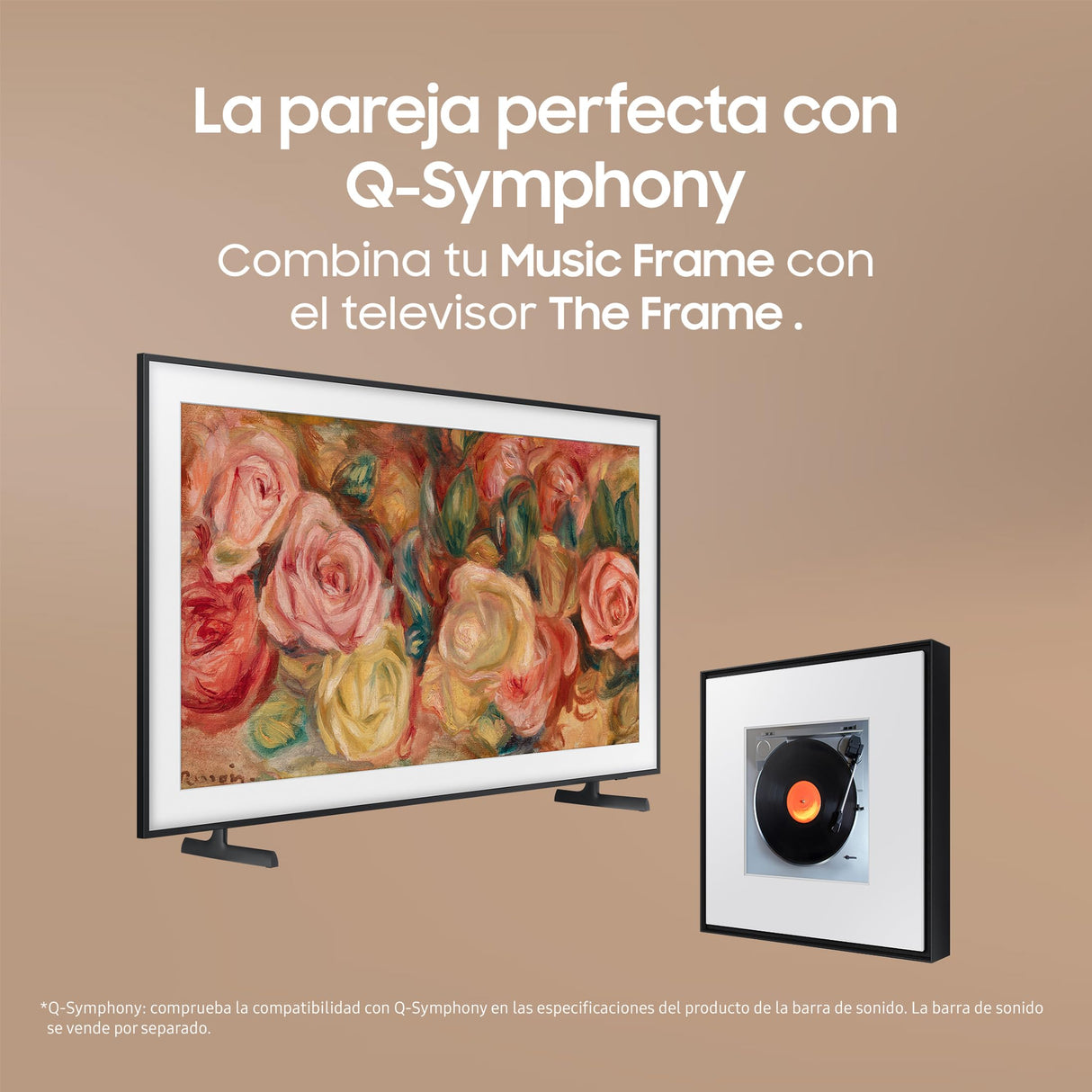 Samsung Altavoz HW-LS60D/ZF - Music Frame con Sonido 3D, Q-Symphony, sin Necesidad de Cables y Marco Personalizable
