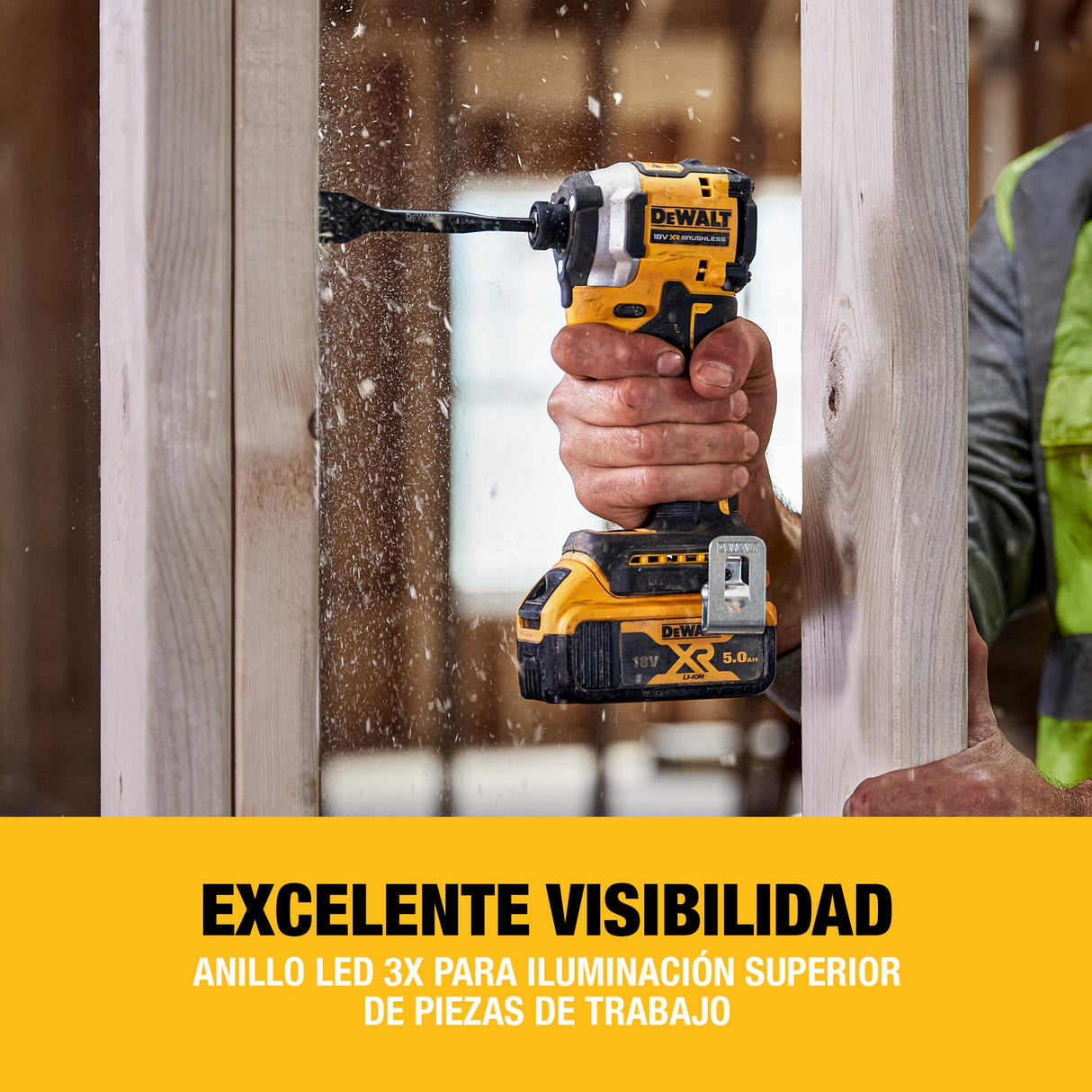DEWALT 18V XR Atornillador de Impacto Compacto sin Escobillas, Unidad sin Batería, DCF850N-XJ