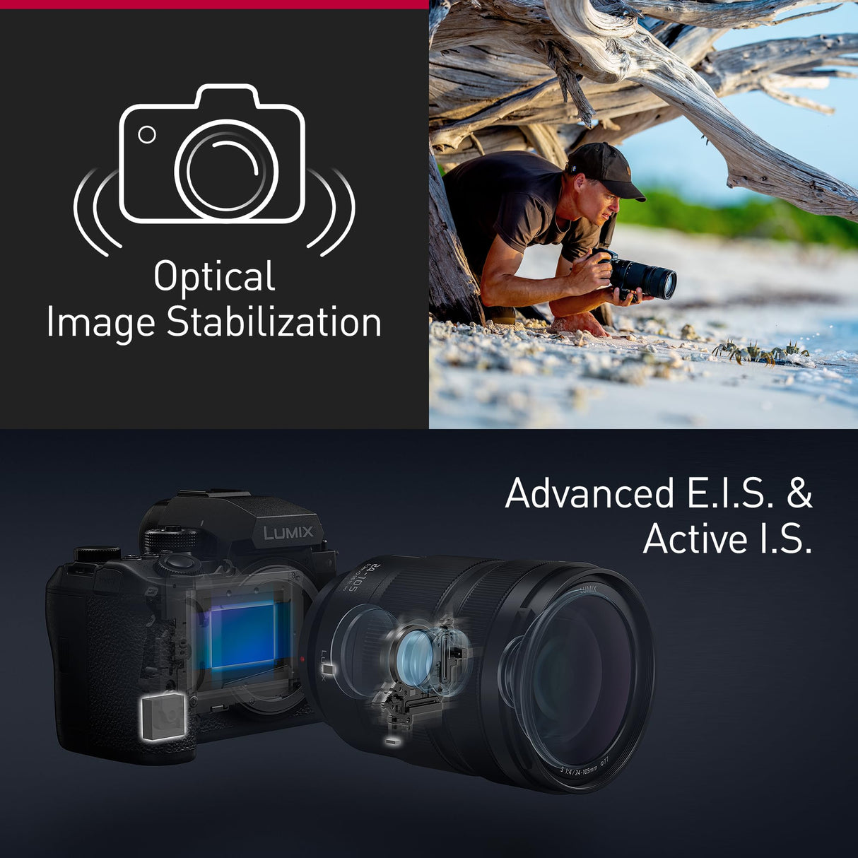 Panasonic LUMIX DC-S1RM2E, Cámara Sin Espejo de Fotograma Completo, 44 MP, Vídeo 8K, IS Activo, 4:2:2 de 10 bits, 4K 120p, 60p y 6K 30p Open Gate, Montura L, Solo Cuerpo, Color Negro