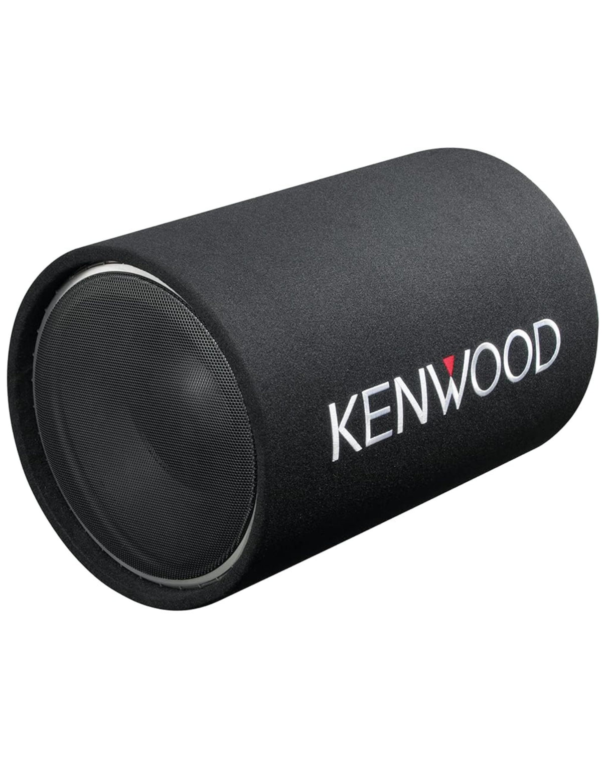 KENWOOD KSC-W1200T Subwoofer Tubular - Subwoofer de Tamaño Compacto y Forma de Tubo, con Correas para Instalación Rápida y Fácil en Coche. Potencia Nominal 200W y Potencia de Pico 1200W