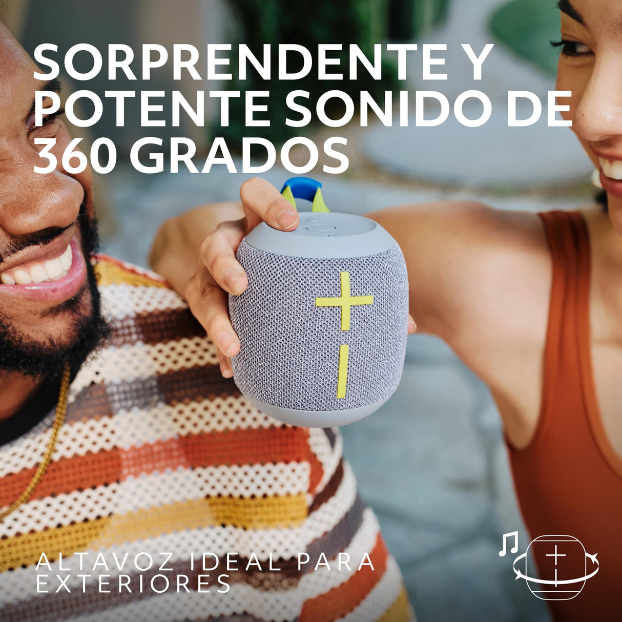 Ultimate Ears WONDERBOOM 4, Altavoz Bluetooth portátil Resistente al Agua con Graves potentes y Sonido de 360 Grados, Altavoz Flotante a Prueba de Polvo con Radio de acción de 40 m - Negro