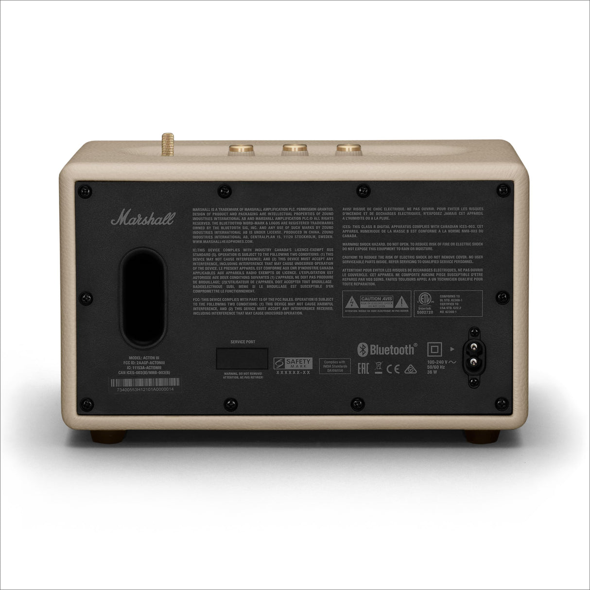 Marshall Acton III Altavoz Bluetooth inalámbrico - Crema