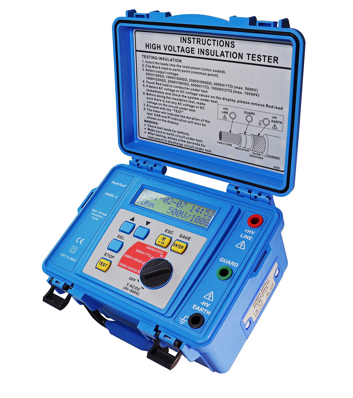 PeakTech P 2685 A - Dispositivo de medición del Aislamiento