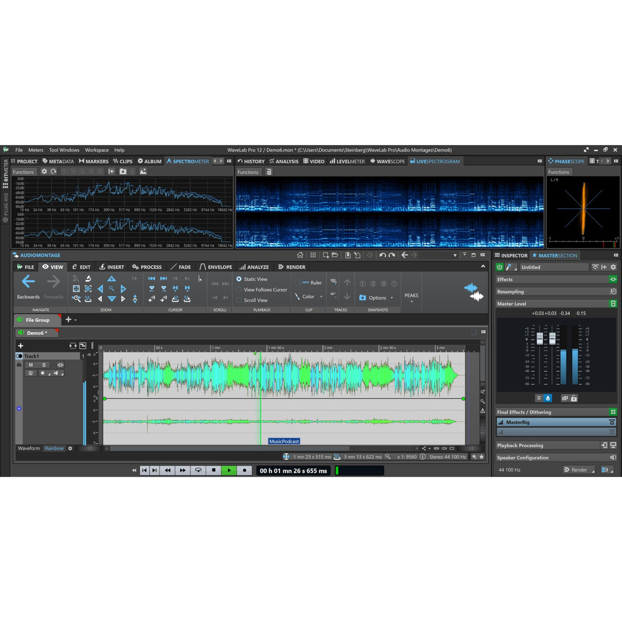 Steinberg WaveLab Pro 12 Software de masterización y edición de audio (optimización, análisis y restauración de archivos de audio, efectos en tiempo real, procesamiento inteligente por lotes