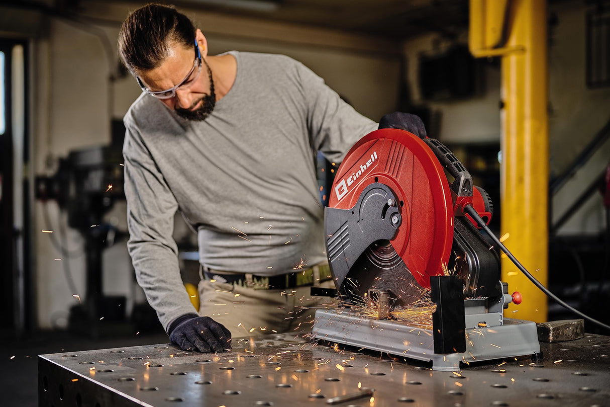 Einhell Cortadora de metal TC-MC 355/1 (2.200 W, 4.200 min-1 velocidad al ralentí, arranque suave, protección de chispas, incl. disco de corte Ø 355 x Ø 25.4 x 2,8 mm)