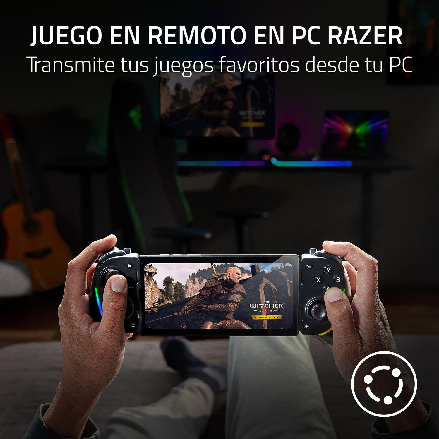 Razer Kishi Ultra - Mando para Juegos USB-C para iPhone y Smartphones Android y iPad Mini (Sensa HD Haptics, Chroma RGB, Carga Passthrough, Botones Mecha-Táctiles y D-Pad, Juegos móviles) Negro