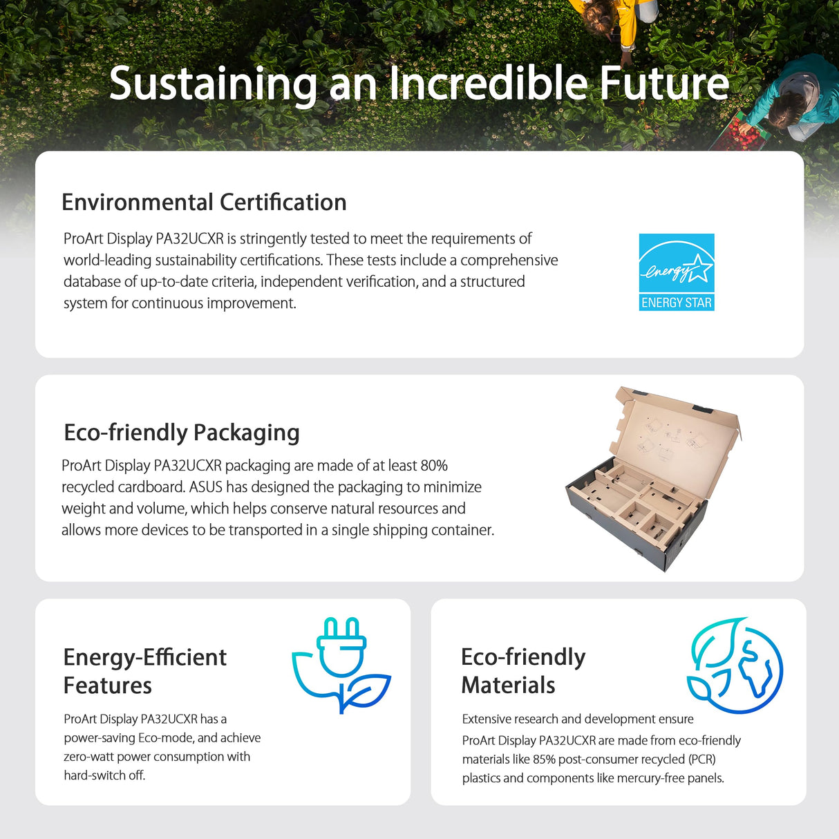 ASUS ProArt Display PA32UCXR - Monitor Profesional de 32", 4K UHD (3840 x 2160), Mini-LED, 99% Adobe RGB, 97% DCI-P3, ΔE < 1, Thunderbolt 4, VESA DisplayHDR 1400, ColourSpace, Soporte ergonómico