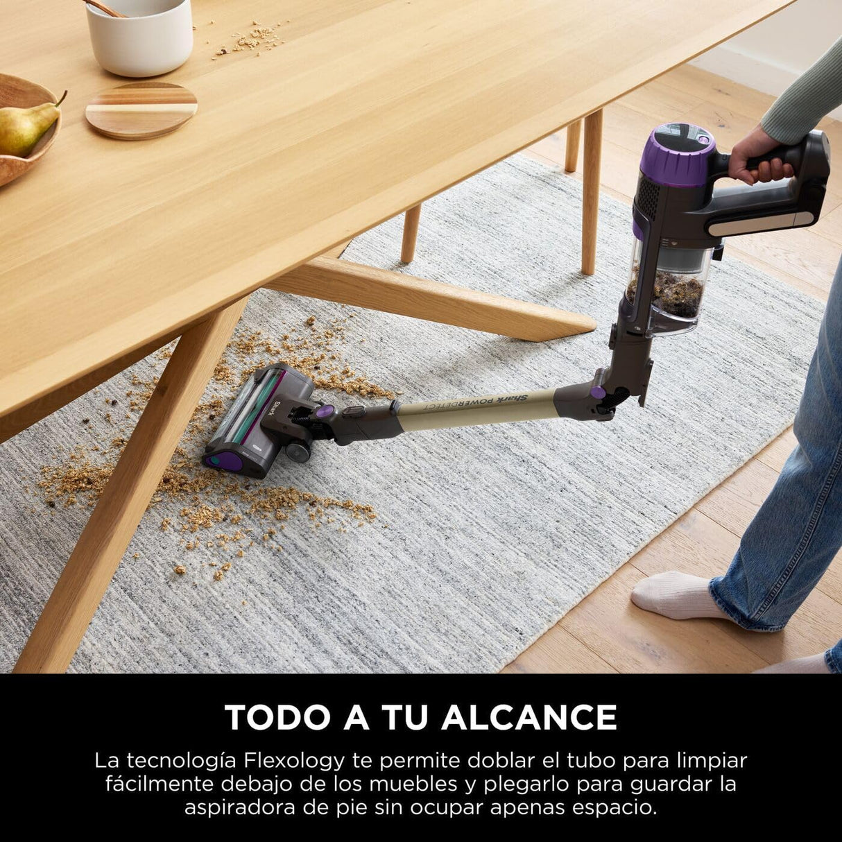 Shark PowerDetect Clean&Empty Aspiradora sin cable, DuoClean Detect, limpieza inversa, base de autovaciado de 2 l, Anti-Hair Wrap Plus, autonomía de 70 min,cepillos multisuperficie, gris, IP3251AMZEUT