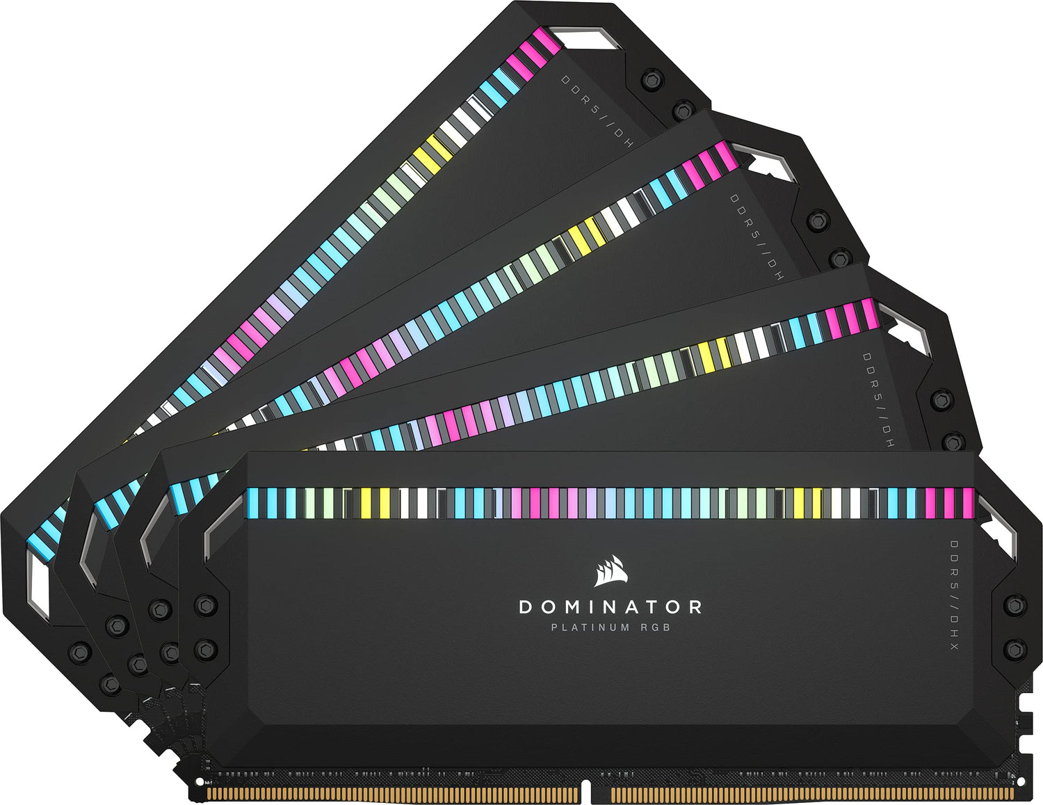 Corsair Dominator Platinum RGB DDR5 64GB (4x16GB) 6600MHz C32 Intel Memoria (Regulación de Voltaje Integrada, Refrigeración DHX Patentada, 12 Leds CAPELLIX RGB) Negro