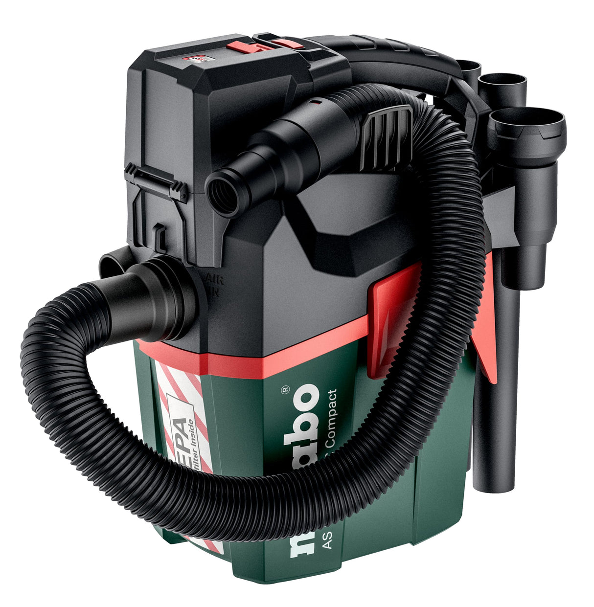 METABO MÁQUINAS METABO 602029850-Aspirador versión SIN BATERÍAS 18V Li-Ion AS 18 HEPA PC Compact, 1400 W, 35 Liters, Multicolor