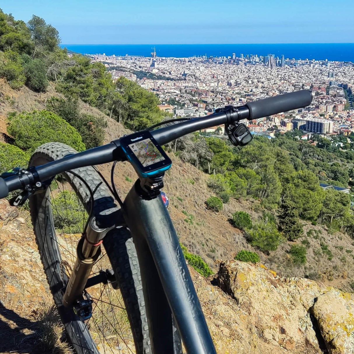 TwoNav Roc + Pulsómetro Pecho, GPS con Pantalla 2.7 Pulgadas para MTB, Ciclismo, Gravel o bikepacking con mapas incluidos. Color Turquesa