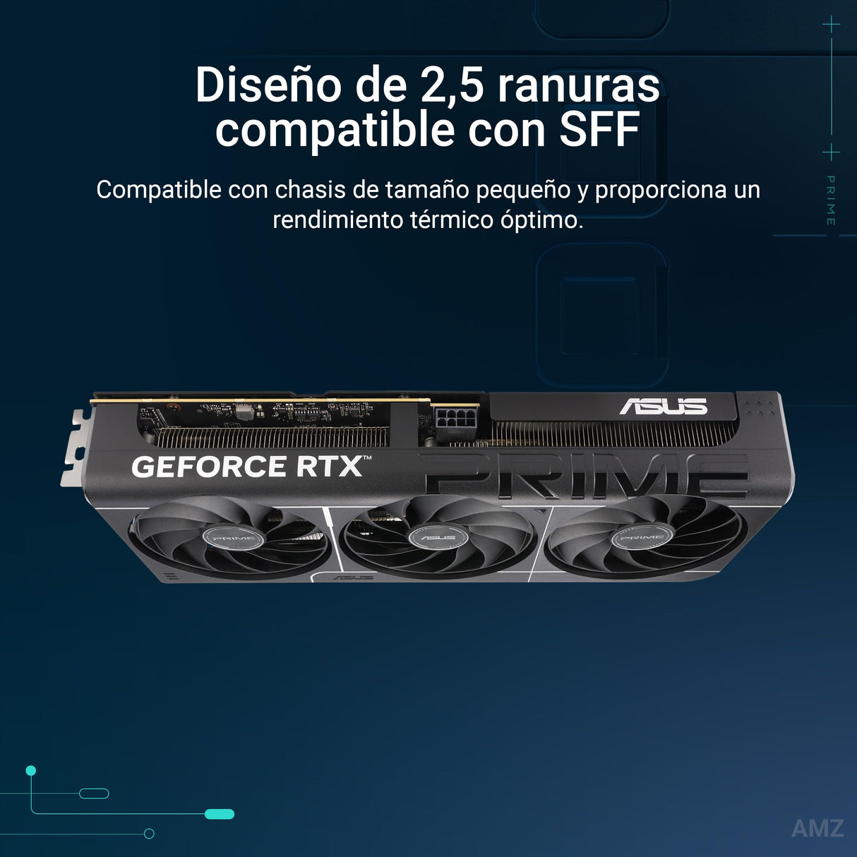 ASUS Prime GeForce RTX 5060 Ti 16GB GDDR7 - Tarjeta gráfica preparada para SFF (PCIe 5.0, 16GB GDDR7, HDMI/DP 2.1, 2.5 Ranuras, Ventiladores Axial-Tech, Dual BIOS)