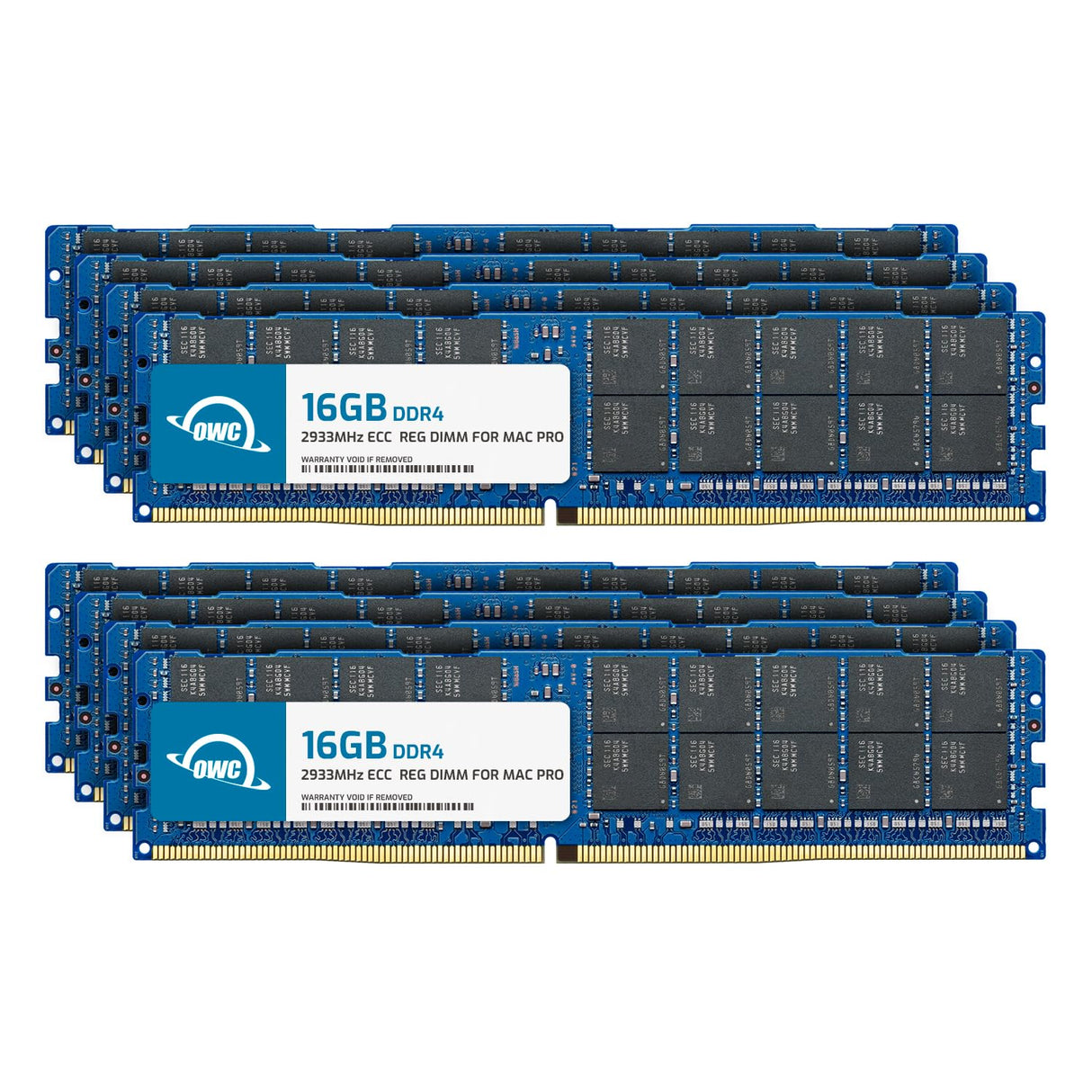 OWC - 128GB OWC Kit de actualización de Memoria - 8 x 16GB PC23400 DDR4 ECC-R 2933MHz RDIMMs para Mac Pro 2019