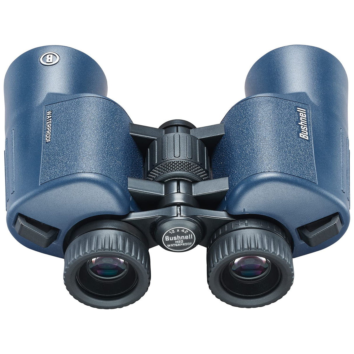 Bushnell - H2O 2 - Prismáticos 8x42 Azul Oscuro Porro - Completamente Multicoated - Impermeable/Antivaho - Oculares Twist Up - Deportes acuáticos - Náutica