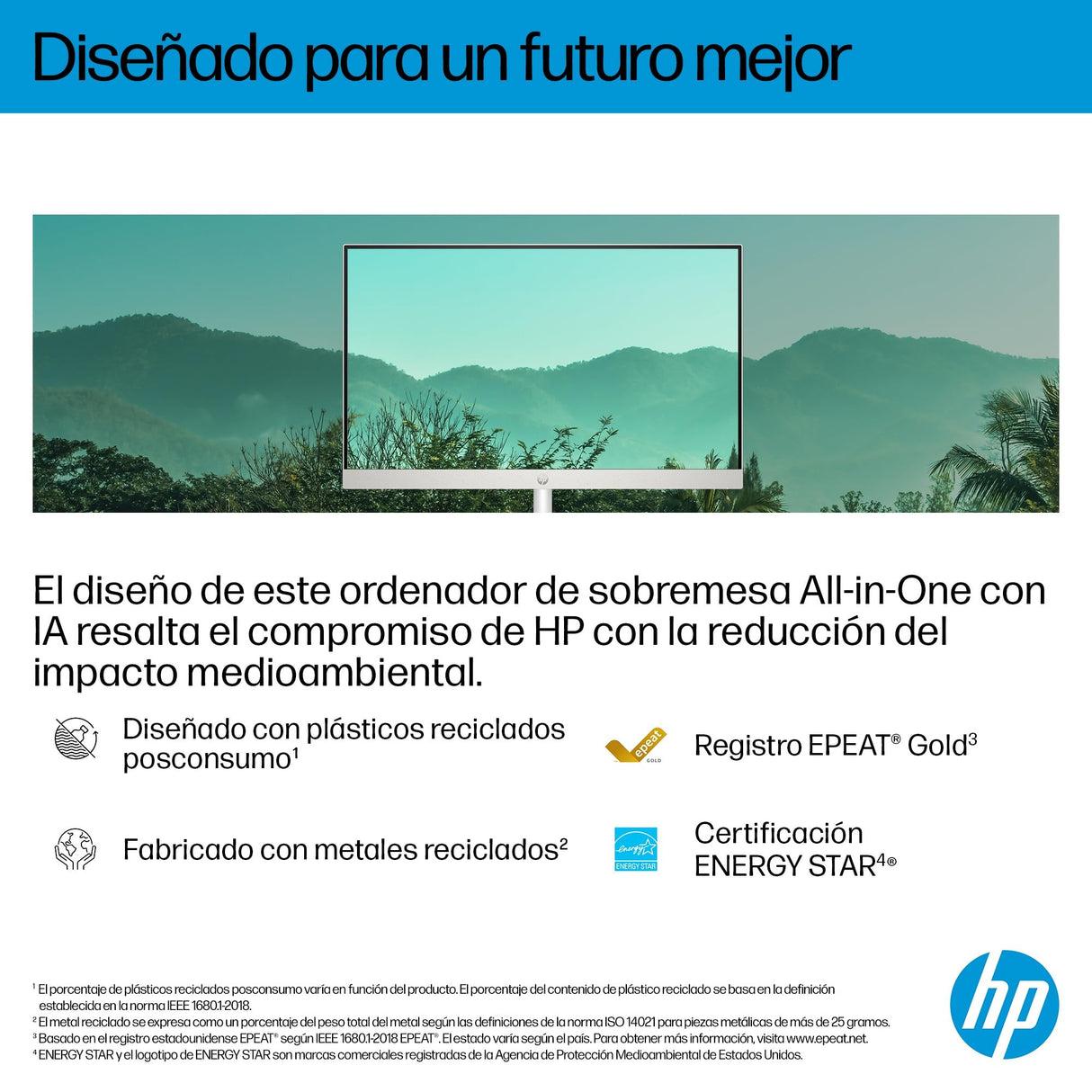 HP 27-ct2003ss - Ordenador de 27" Full HD con Cámara, Teclado y Ratón Inalámbricos (AMD Ryzen AI 7 350, 32GB RAM, 1TB SSD, AMD Radeon Graphics, Windows 11) Blanco - Teclado QWERTY Español