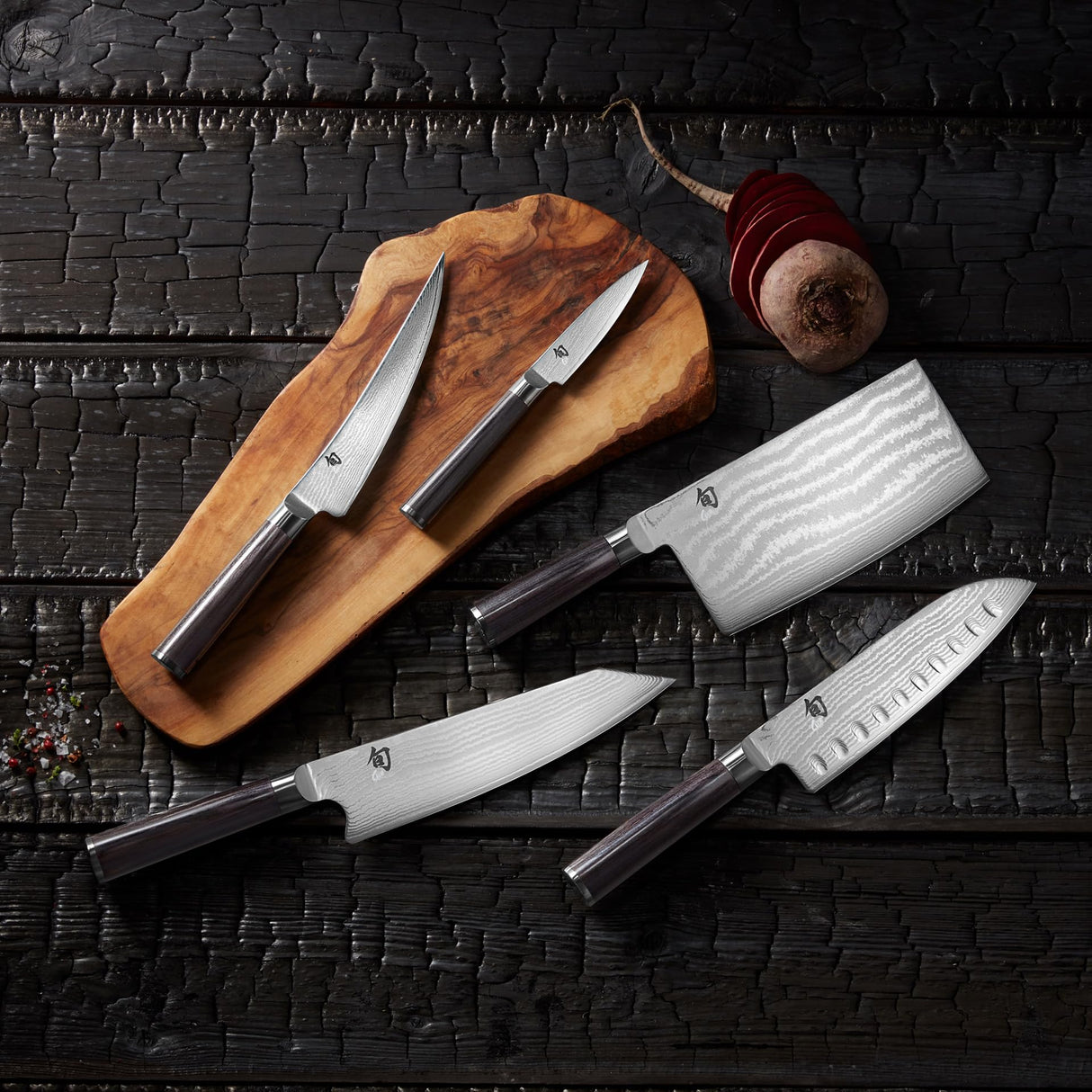 KAI Shun Classic Gokujo cuchillo deshuesador 16,5 cm longitud de la hoja - cuchillo de Damasco 32 capas núcleo VG MAX - 61 (±1) HRC - mango de madera Pakka - cuchillo de carne japonés forjado