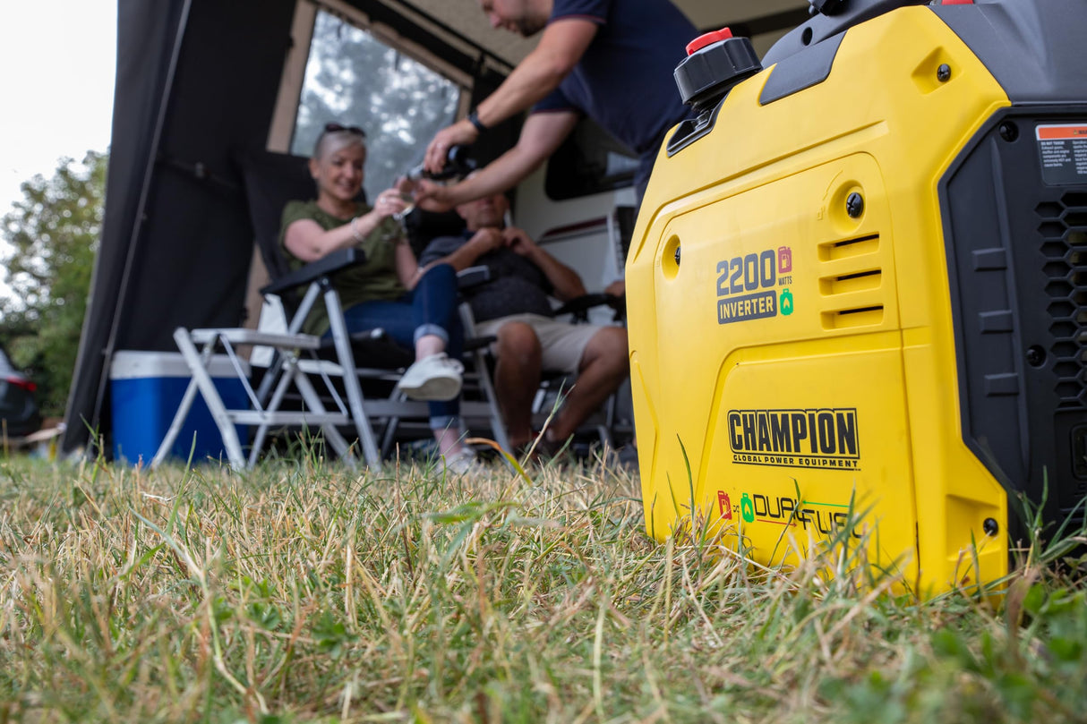 Champion 2200 "The Mighty Atom" (generador de combustible dual GLP/gasolina, 2,2 kW, con indicadores LED, con modo ECO) 92001i-DF-EU