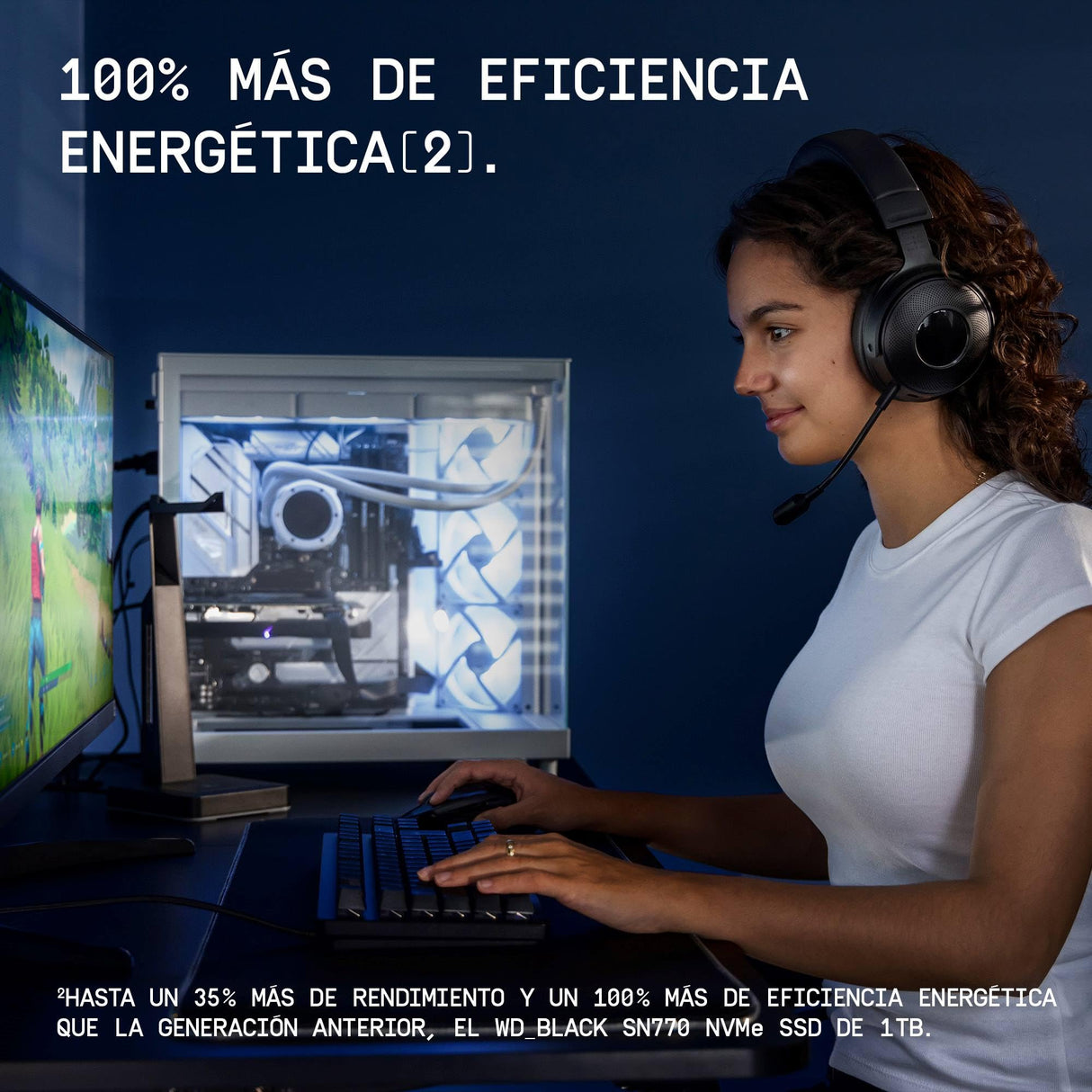 WD_Black SN7100 2TB NVMe SSD, M.2 2280, Velocidades hasta 7250 MB/s, Next Gen TLC 3D NAND, WD_Black Dashboard,para Ordenadores y Consolas portátiles