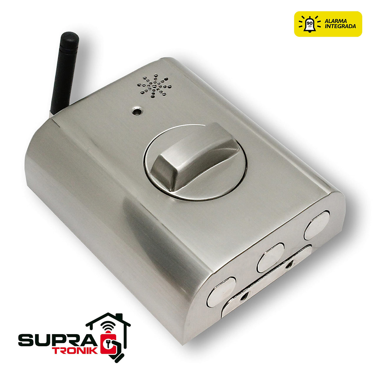 LINCE SUPRATRONIK Cerrojo Invisible ELECTRONICO Y con Alarma SUPRATONIK 4940-TK Plata, Acero aleado, 0