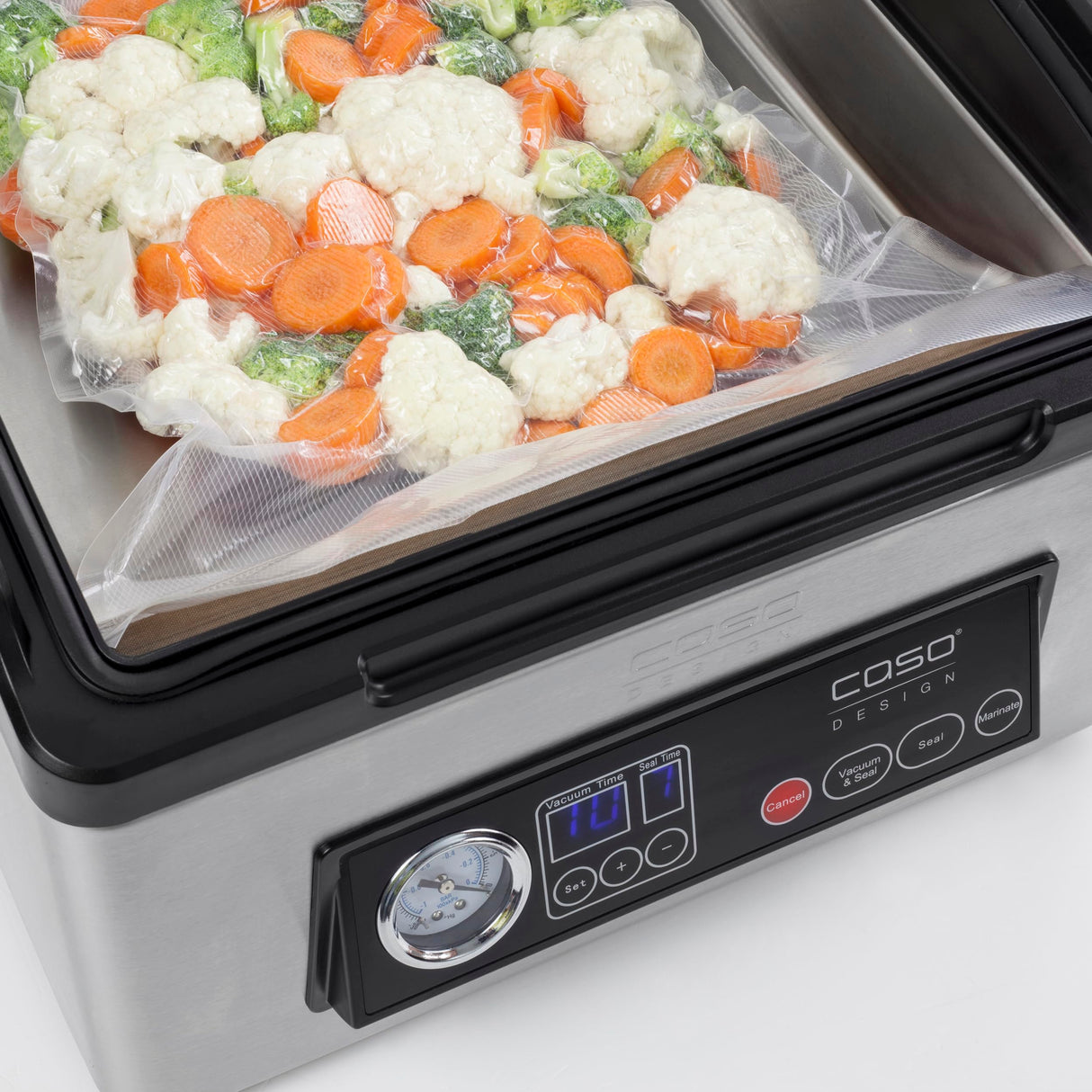 'Potente profesional "vakuch EF70; Envasadora al vacío profesional Bomba de vacío 60 L/M, vacío dispositivo, doble rugosos, Digital Proceso Mostrar, Solo 13 kg Cámara dispositivo