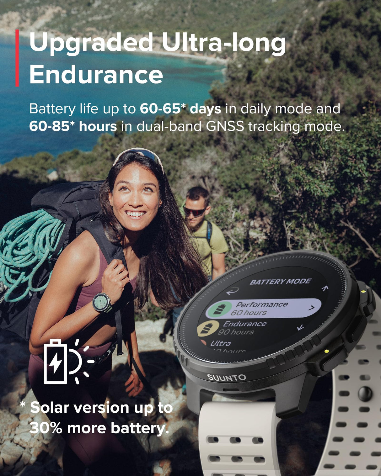 SUUNTO Vertical Reloj Deportivo - Smartwatch GPS, GPS de Doble Frecuencia, Mapas sin Conexión Gratuitos, Autonomía de hasta 50 Días, Carcasa Resistente Militarmente, Resistente al Agua hasta 100m