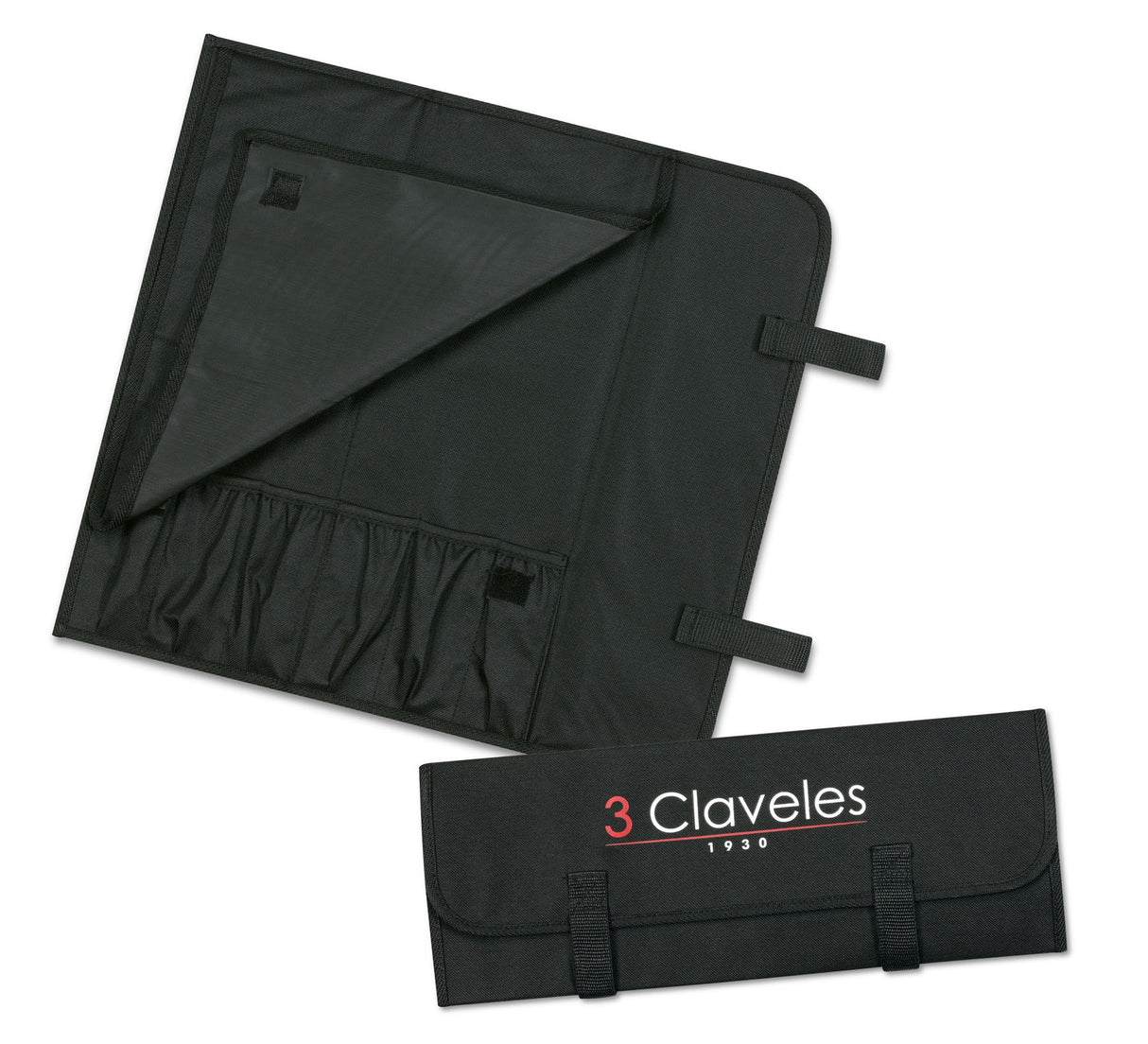 3 Claveles Juego, 5 Cuchillos + Chaira + Estuche de Transporte, Línea Uniblock, Acero Inoxidable, Negro, 0 cm