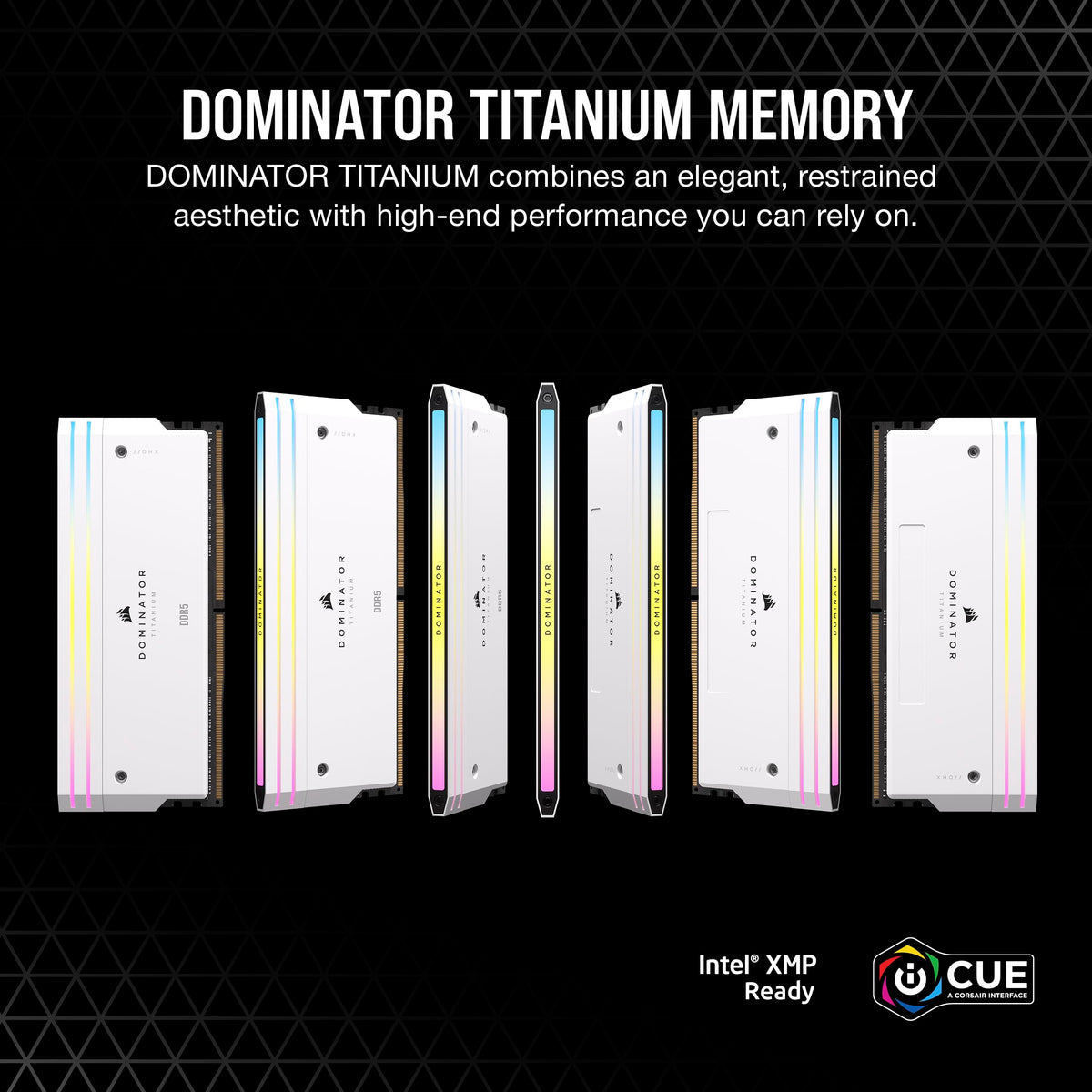 CORSAIR Dominator Titanium RGB DDR5 RAM 96GB (2x48GB) DDR5 6600MHz CL32 Intel XMP Memoria de Ordenador Compatible con iCUE - Blanco (CMP96GX5M2B6600C32W)