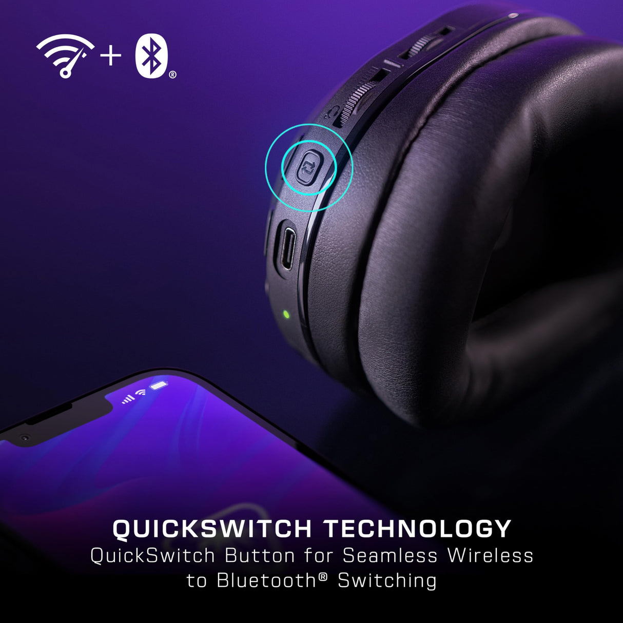Turtle Beach Stealth 500 Negro Playstation Auriculares de Juego Inalámbricos con 40hr Batería y Bluetooth para PS5, PS4, PC y móvil
