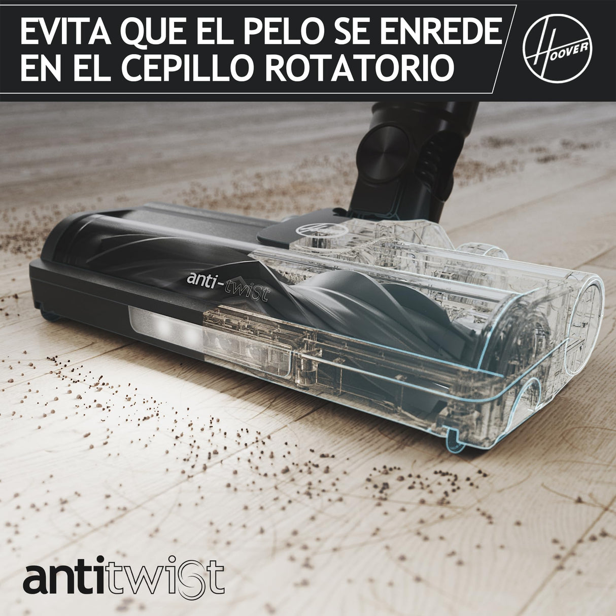 Hoover HF1 Plus Aspiradora sin Cable con Modo Turbo, Boquilla Multifuncional y Cepillo Antienredos, 45 min de Autonomía, Park&Go, Luces LED, Herramienta para Mascotas HF1P10P
