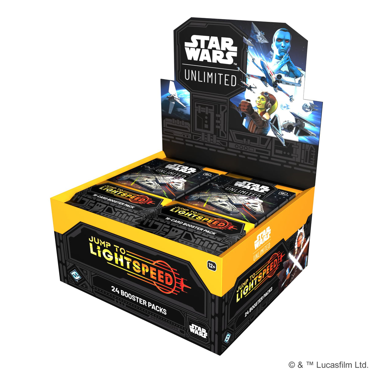 Fantasy Flight Games - Star Wars: Unlimited TCG Jump to Lightspeed Booster Display (Set of 24 Booster Packs) - Trading Card Game for Kids & Adults, Ages 12+, 2+ Players, 20 Min Playtime