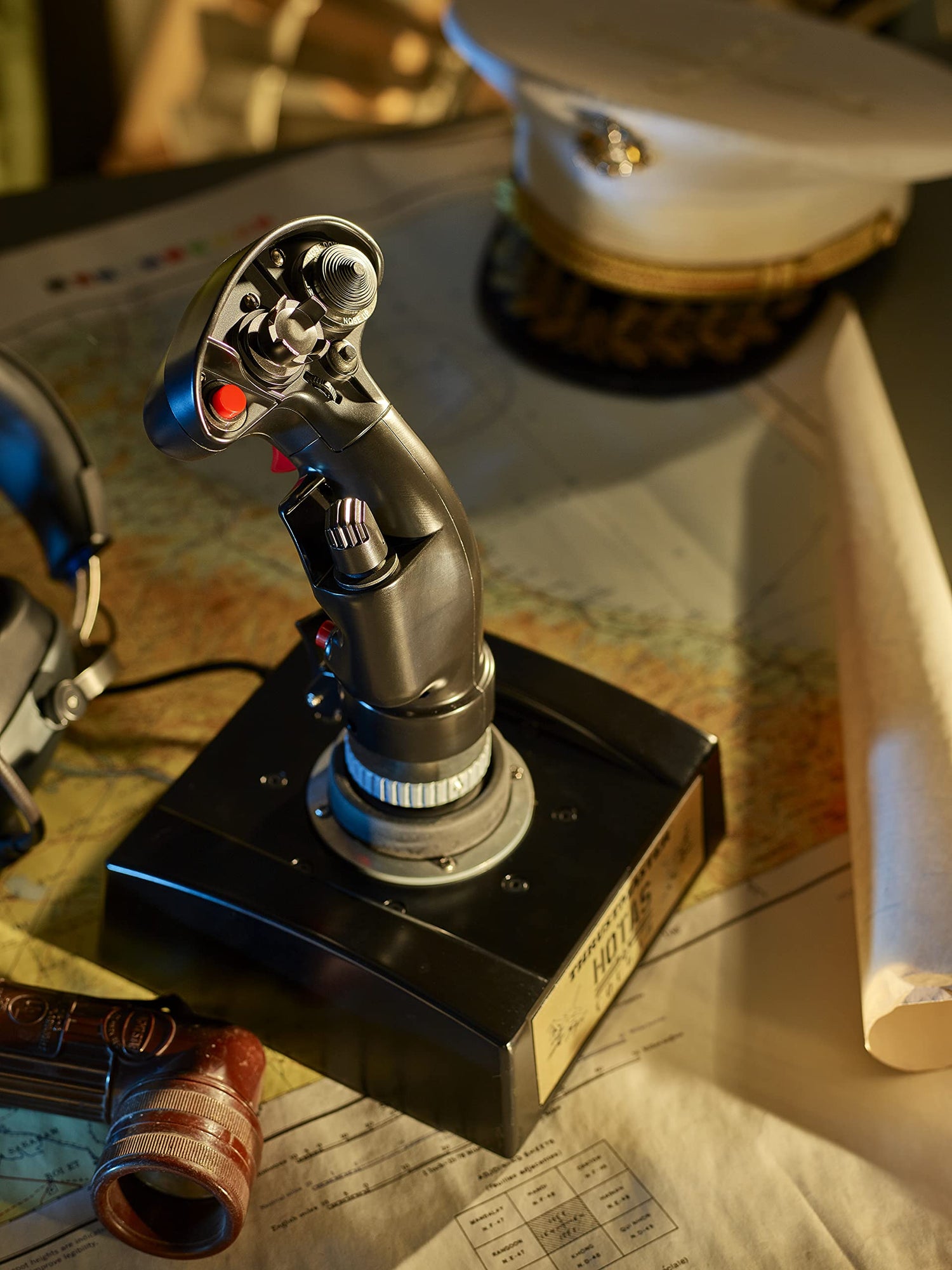 Thrustmaster F/A-18C Hornet HOTAS Add-On Grip - versátil réplica de palanca de flight stick de avión para PC