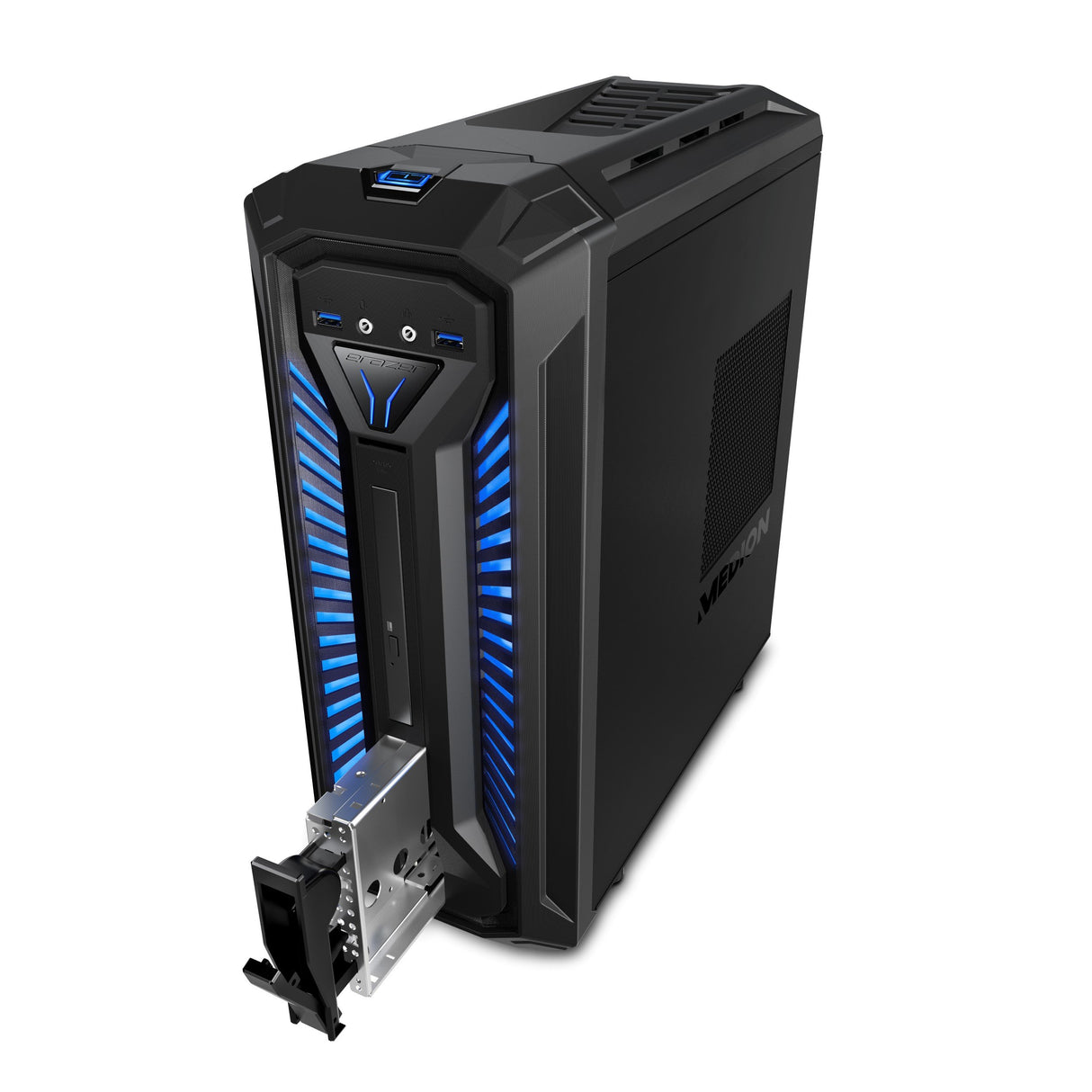 MEDION ERAZER X67057 - Ordenador de sobremesa (Intel Core i7-8700, 16 GB RAM, 1 TB HDD y SSD de 256 GB, NVIDIA GeForce GTX1070, Windows 10) negro