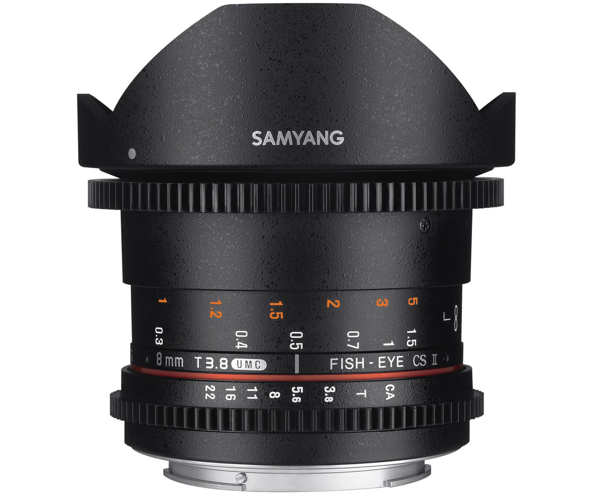 Samyang Objetivo V-DSLR T 8 mm 3,8/UMC Fish-Eye CS II para Sony A, Color Negro