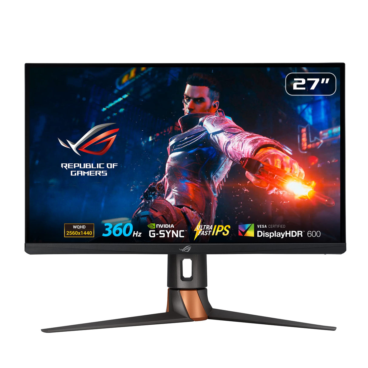 Asus ROG Swift 360Hz PG27AQN - Monitor Gaming para Esports de 27 Pulgadas, QHD, NVIDIA G-Sync, NVIDIA Reflex Analyzer, Ultrafast IPS, Esports Dual Mode, 1 ms GTG, Display HDR 600