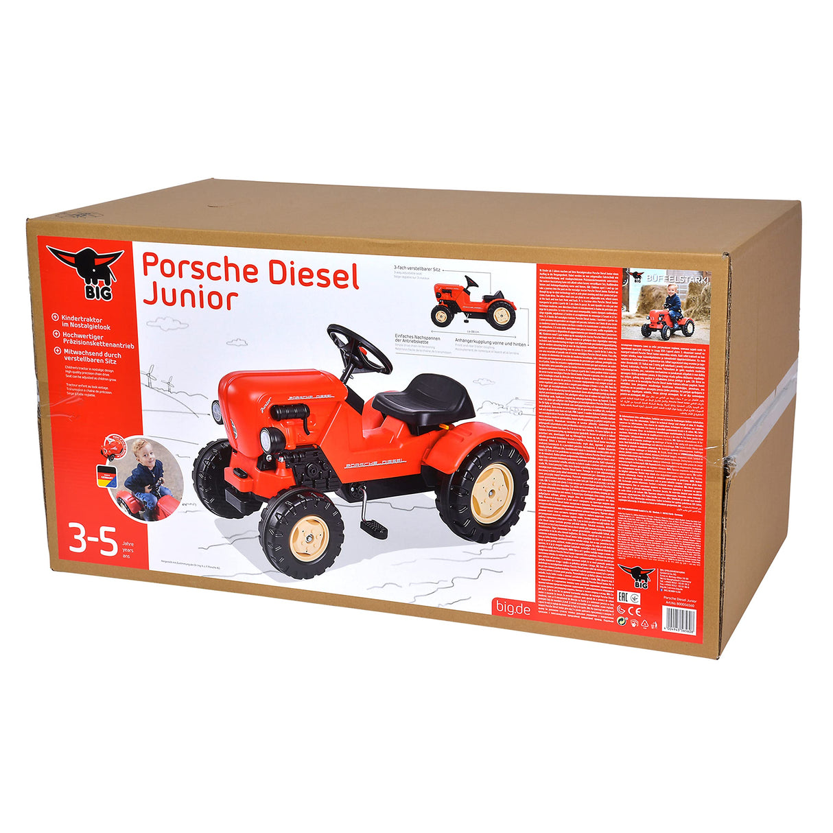Big- Porsche Diesel Junior Tractor, Color Rosso (800056560)