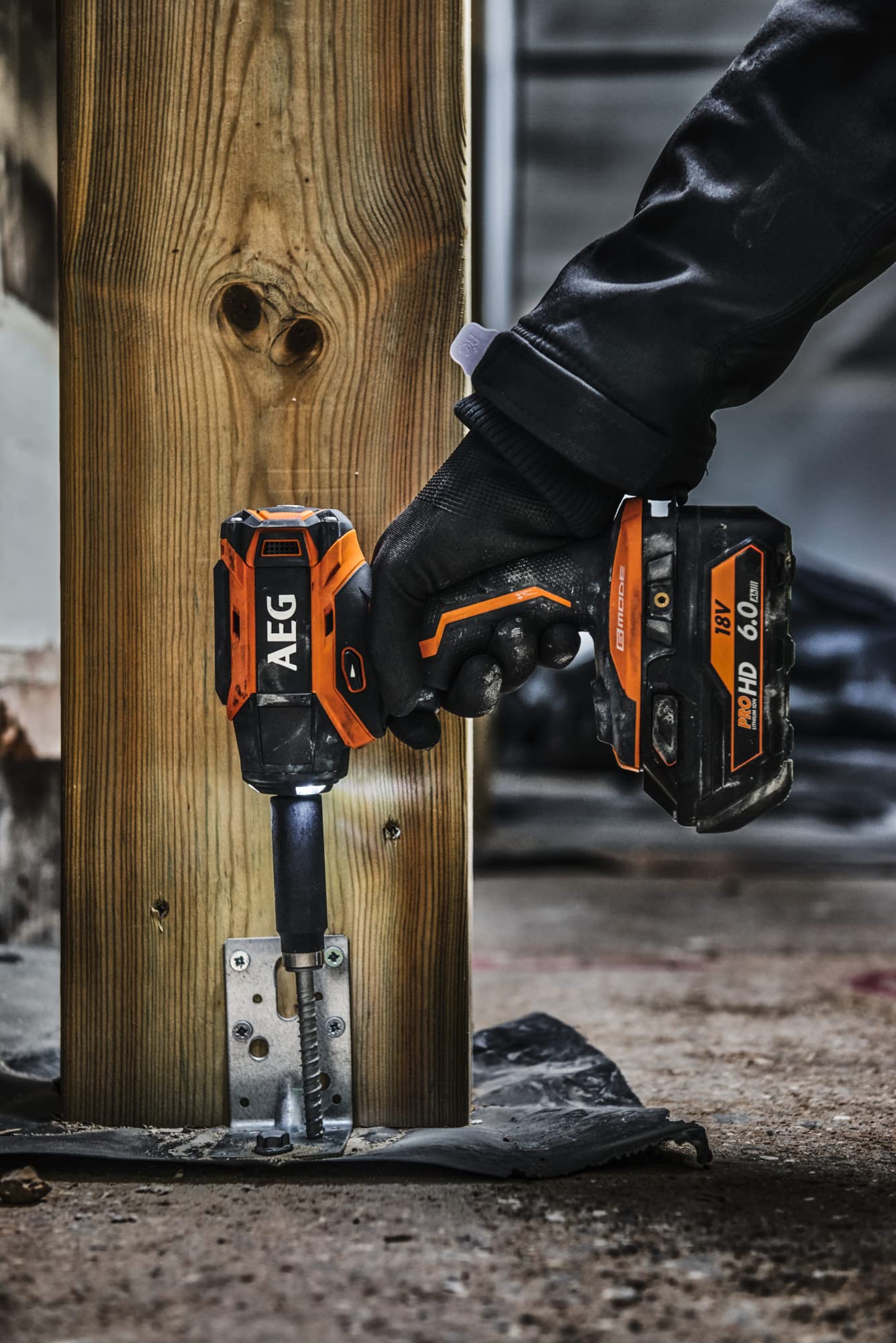 AEG - Llave de Impacto 18V Compacta PRO18V Brushless (Sin Batería) - 6 Modos - Par 300 Nm - Aplicaciones Apriete y Afloje Automóviles y Trabajos Estructurales Medianos - BSS18C12ZB6-0