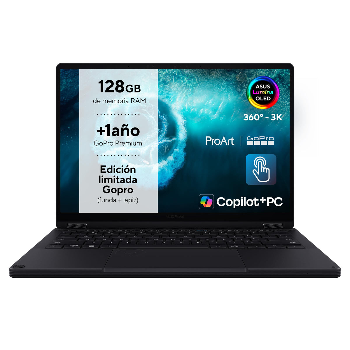 ASUS ProArt PX13 OLED HN7306EAC-LX084W Copilot+ PC Copilot+ PC - Ordenador Portátil 13.3" 3K (AMD Ryzen Al MAX+ 395, 128GB RAM, 2TB SSD, Radeon 8060S, Windows 11 Home) Negro Nano - Tec. QWERTY ESP
